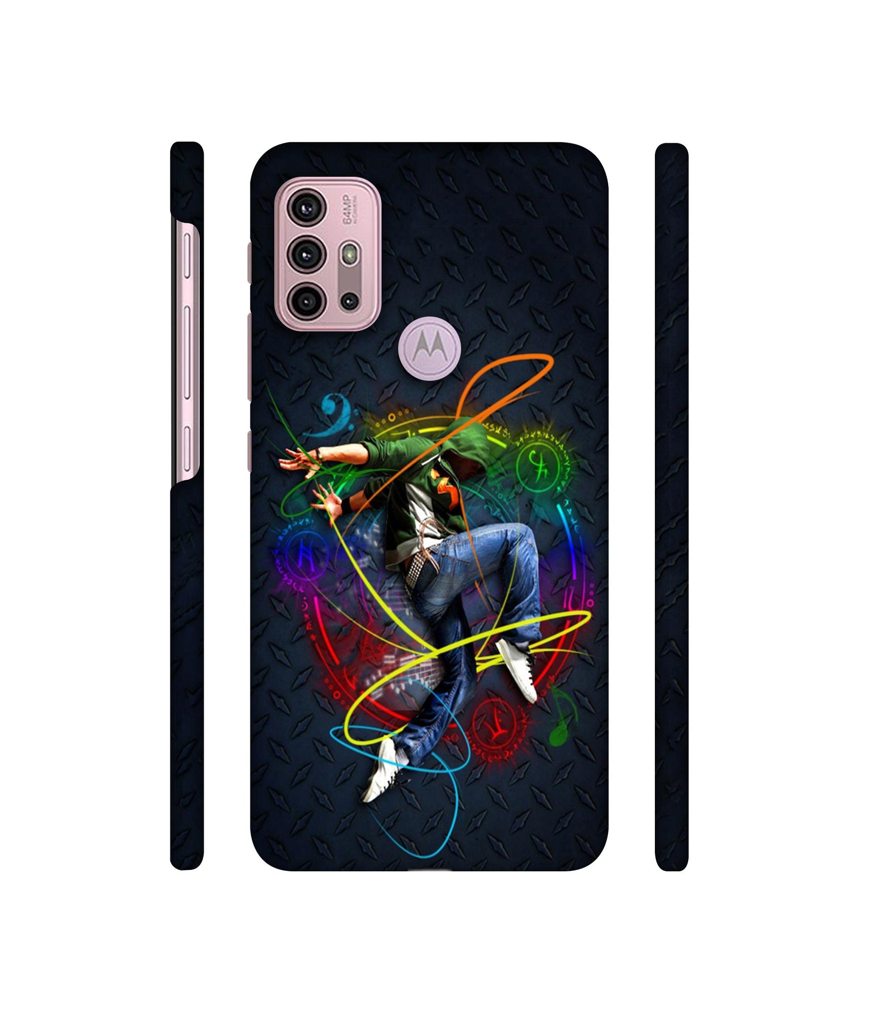 Boy With Music Designer Hard Back Cover for Motorola Moto G30 / Moto G10 Power