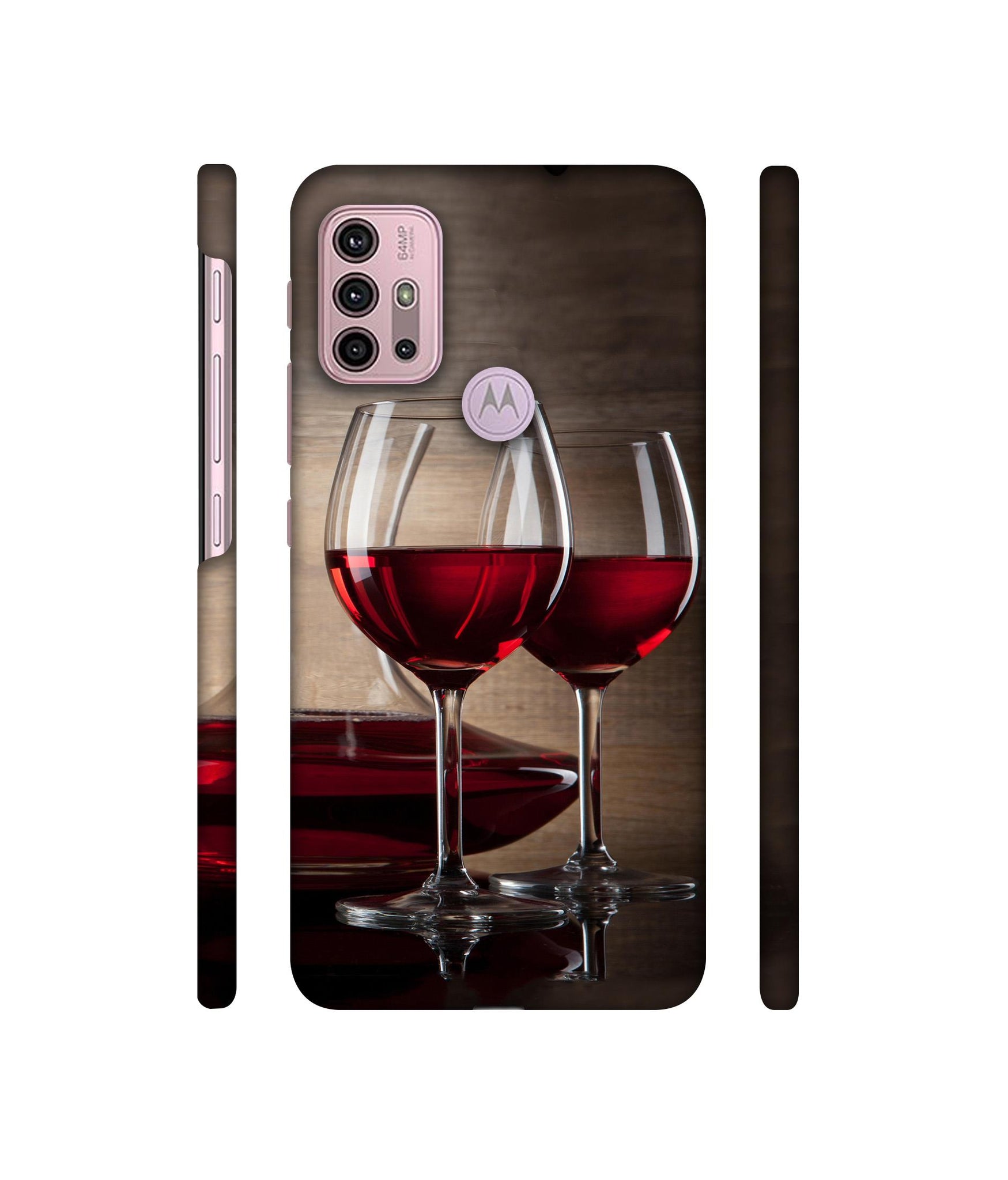 Wine Glass Designer Hard Back Cover for Motorola Moto G30 / Moto G10 Power