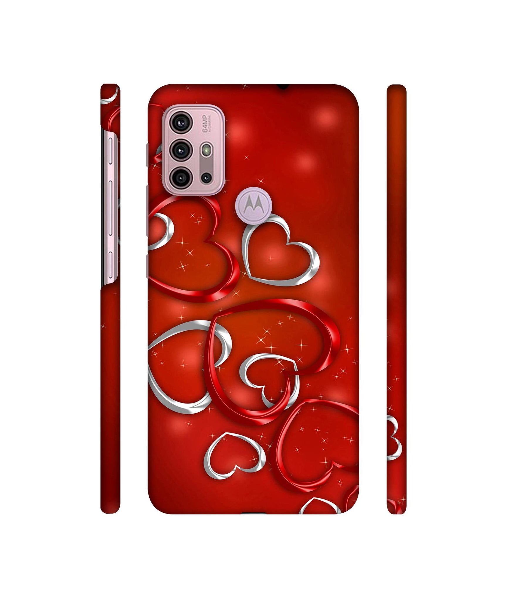 Hearts Designer Hard Back Cover for Motorola Moto G30 / Moto G10 Power