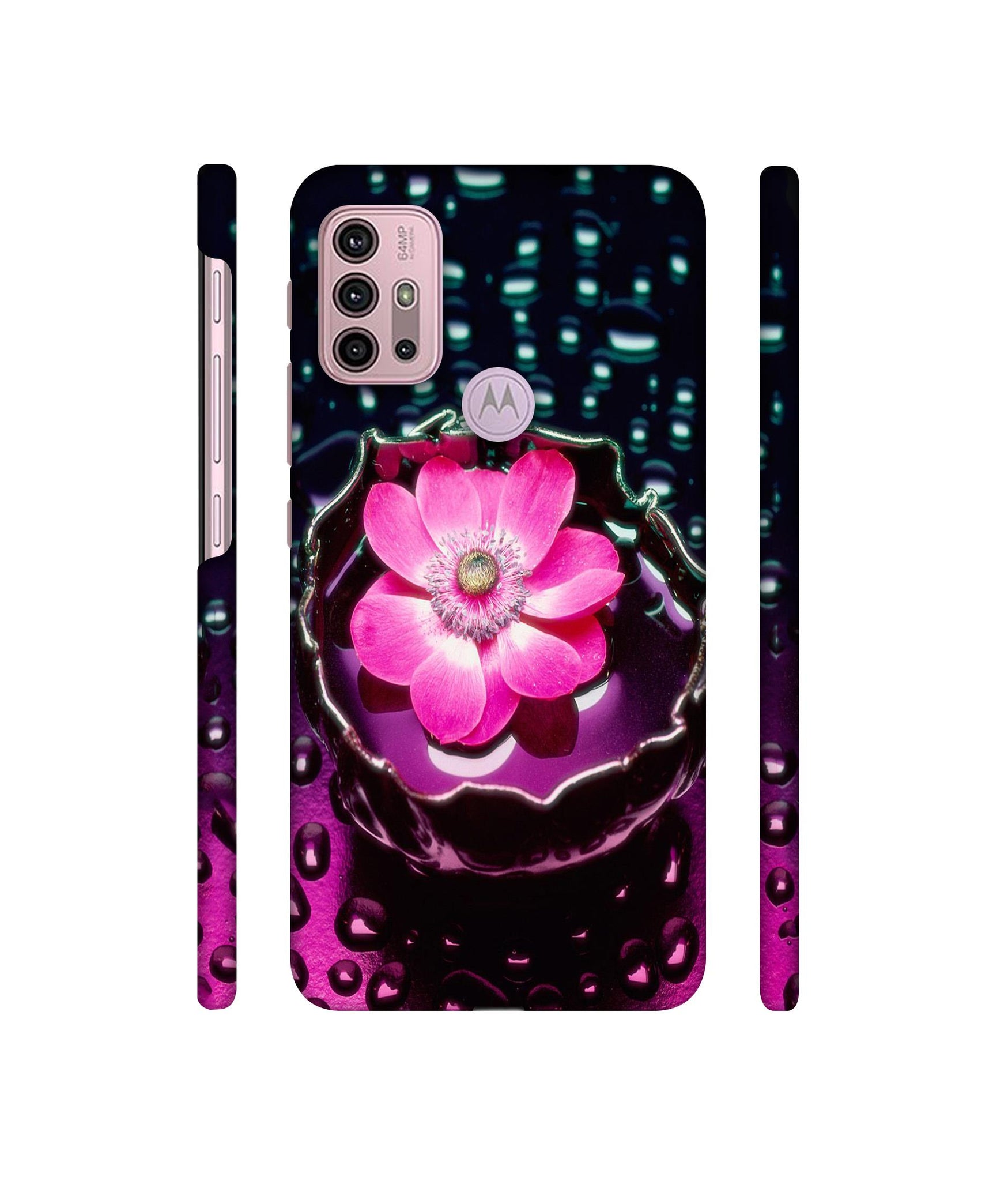 Flower in Water Designer Hard Back Cover for Motorola Moto G30 / Moto G10 Power