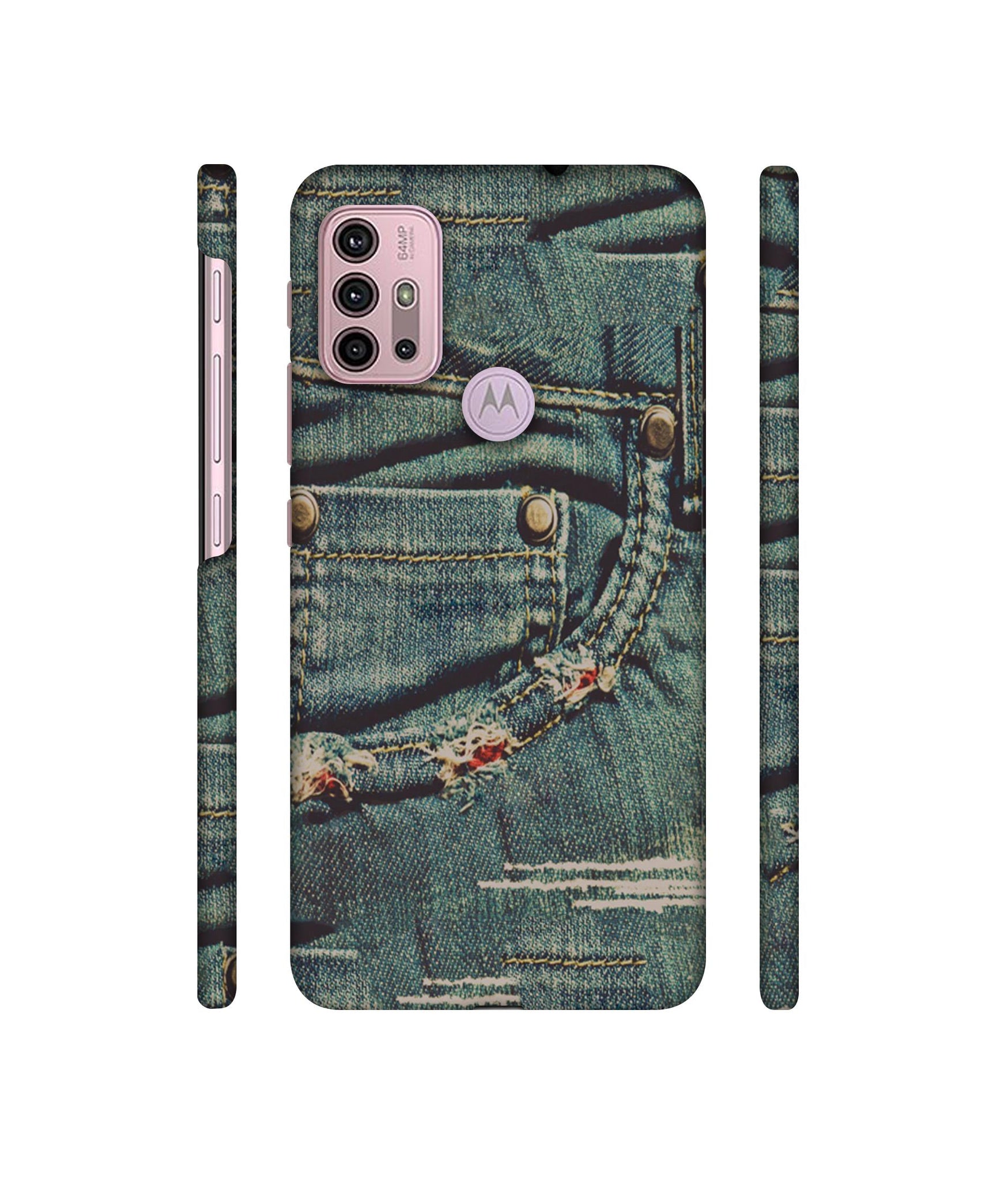 Jeans Designer Hard Back Cover for Motorola Moto G30 / Moto G10 Power