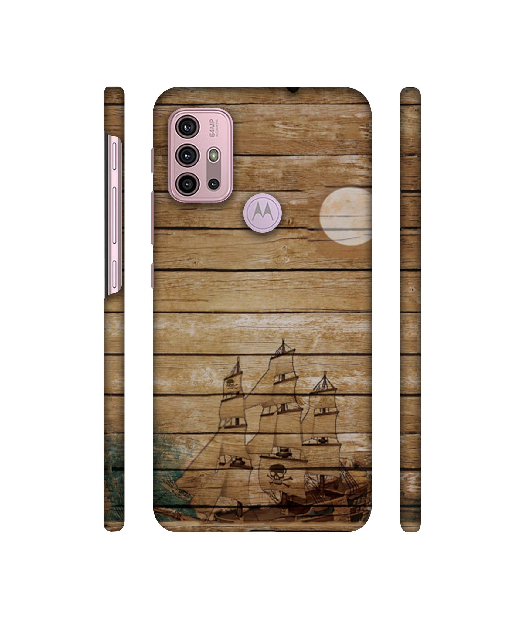 Wooden Pattern Designer Hard Back Cover for Motorola Moto G30 / Moto G10 Power