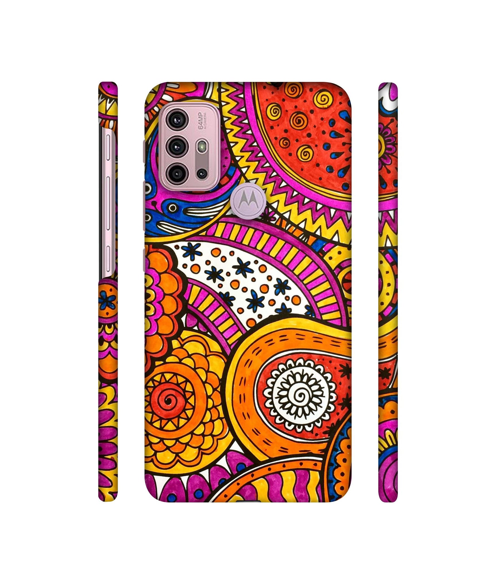 Rangoli Paisley Art Designer Hard Back Cover for Motorola Moto G30 / Moto G10 Power