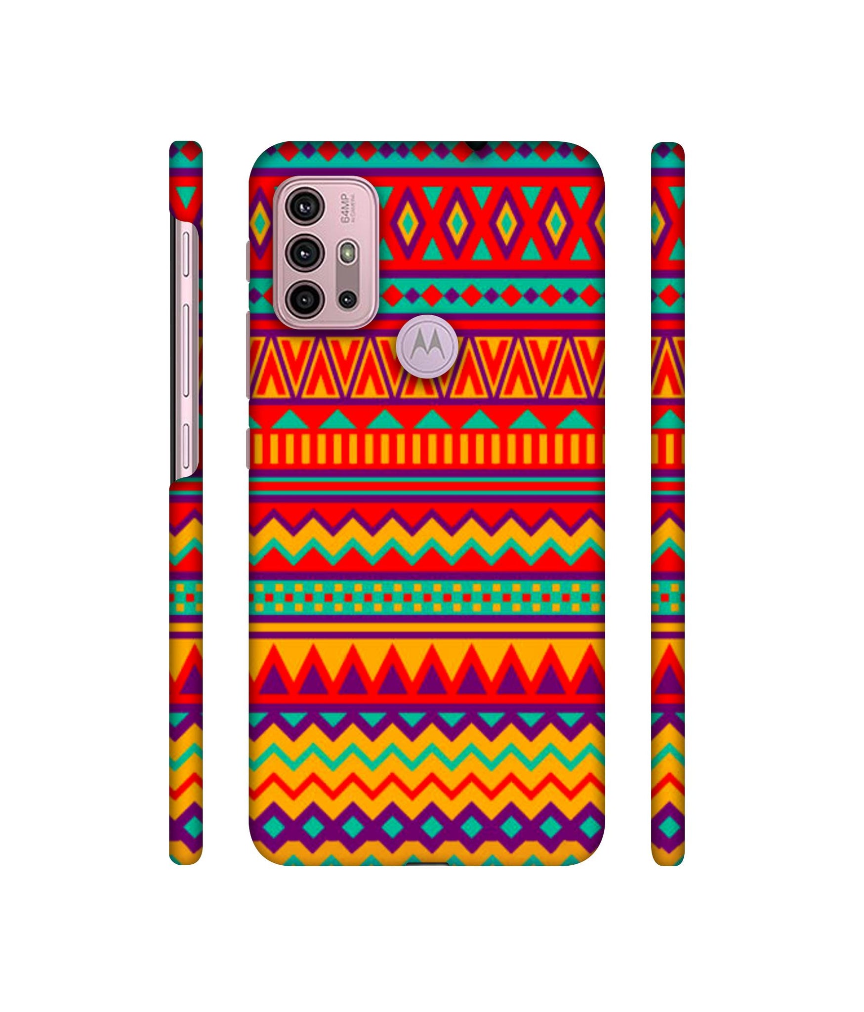 Multicolor Rangoli Art Designer Hard Back Cover for Motorola Moto G30 / Moto G10 Power