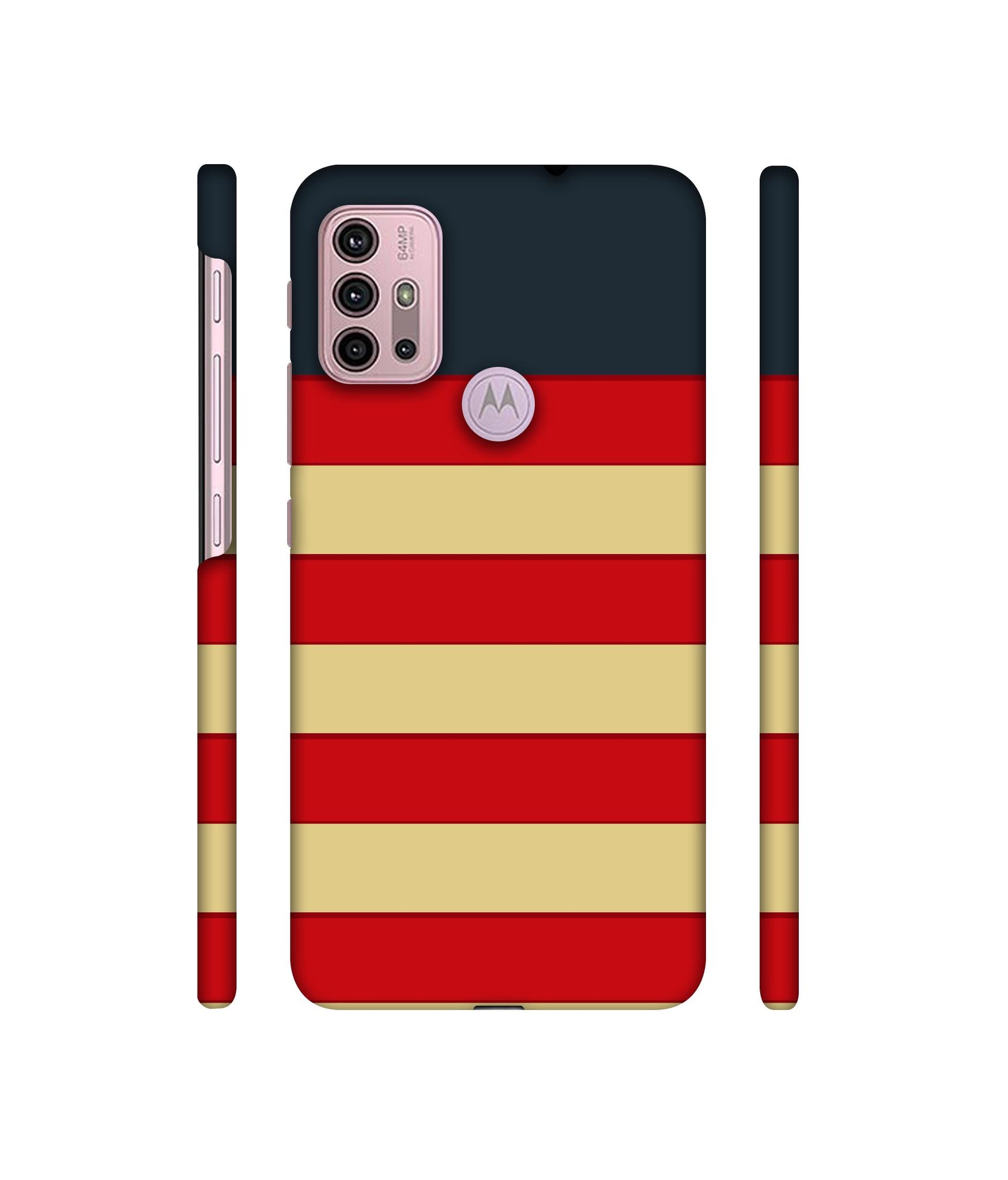 Multicolor Lines Designer Hard Back Cover for Motorola Moto G30 / Moto G10 Power