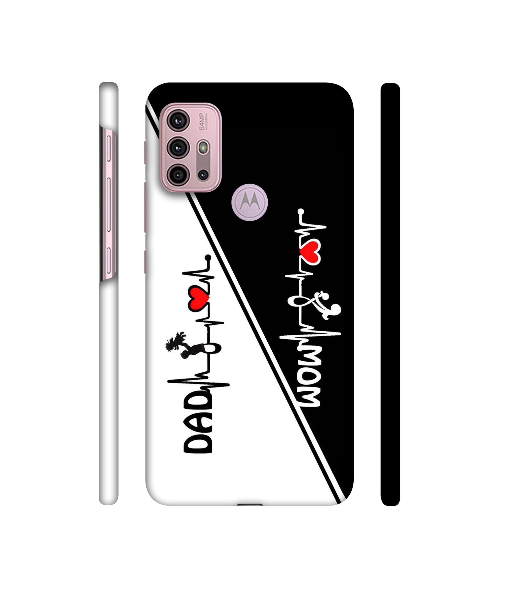 Mom and Dad Lover Designer Hard Back Cover for Motorola Moto G30 / Moto G10 Power