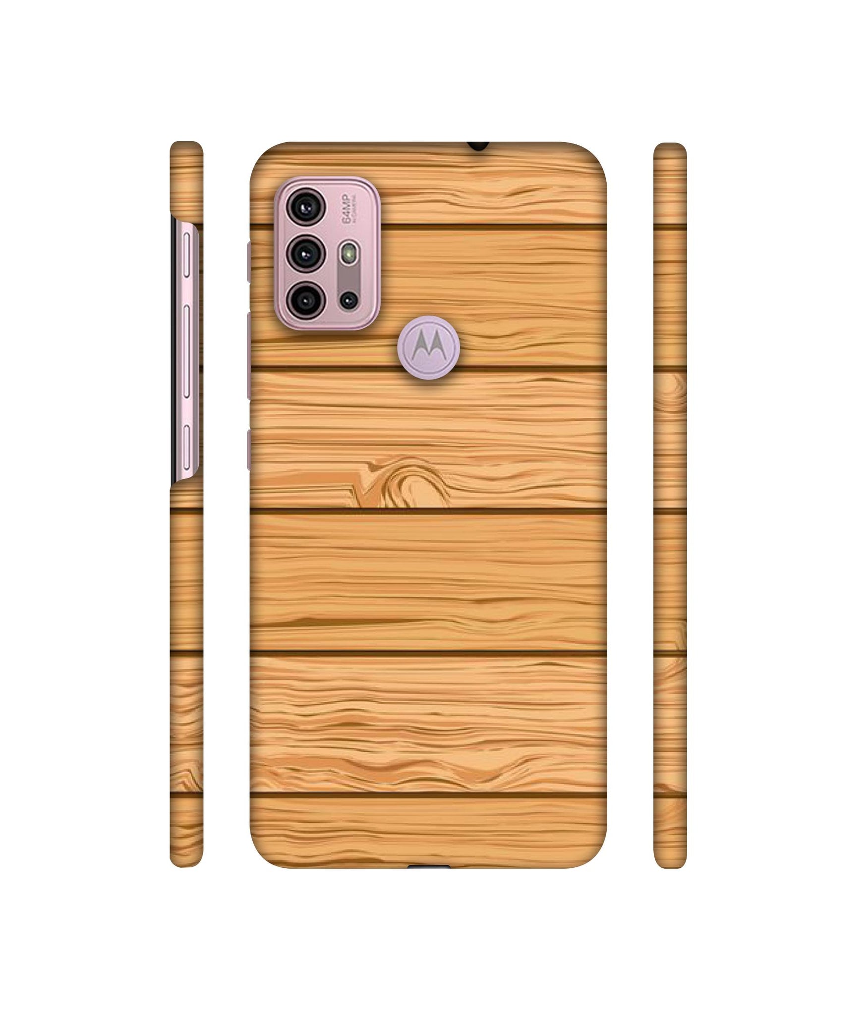 Wooden Texture Pattern Designer Hard Back Cover for Motorola Moto G30 / Moto G10 Power