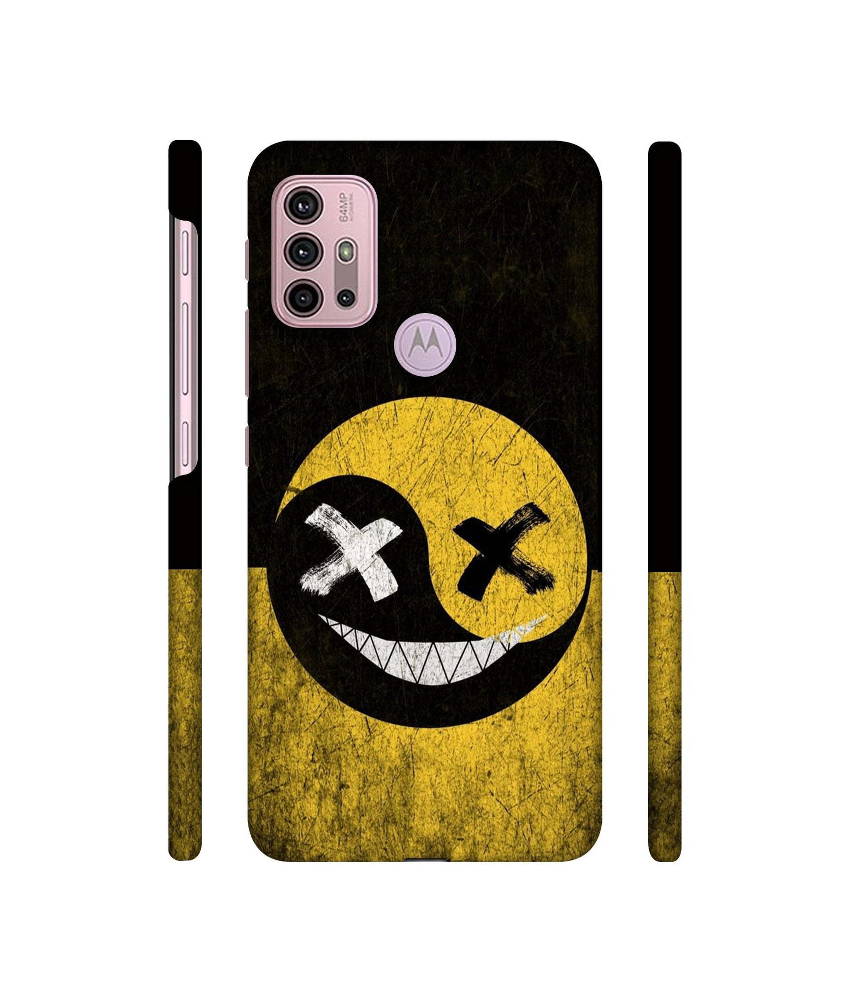 Double Face Smile Designer Hard Back Cover for Motorola Moto G30 / Moto G10 Power