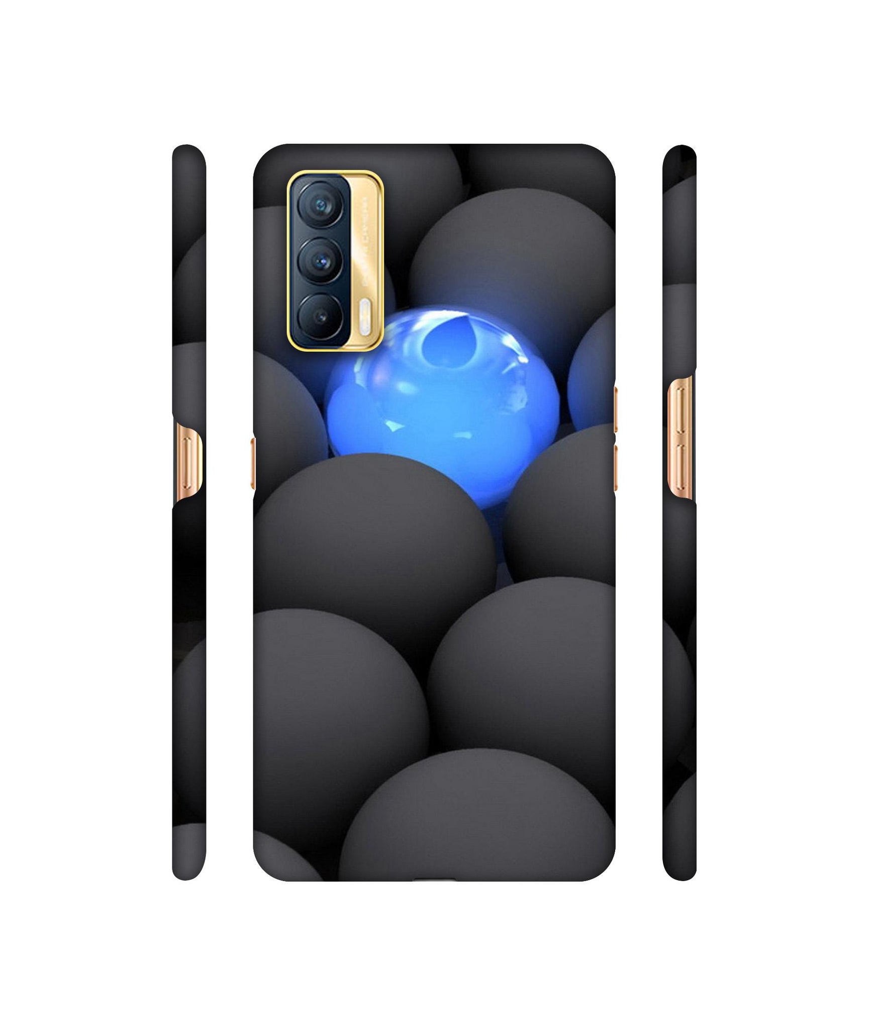 Balls Dark Neon Sight Surface Designer Hard Back Cover for Realme X7 5G