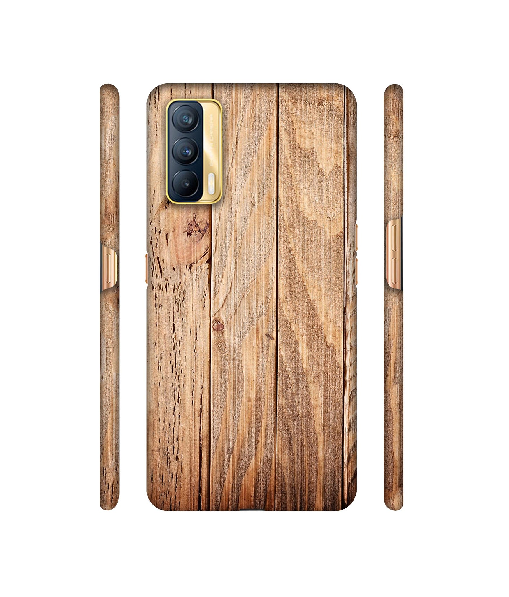 Wooden Texture Designer Hard Back Cover for Realme X7 5G