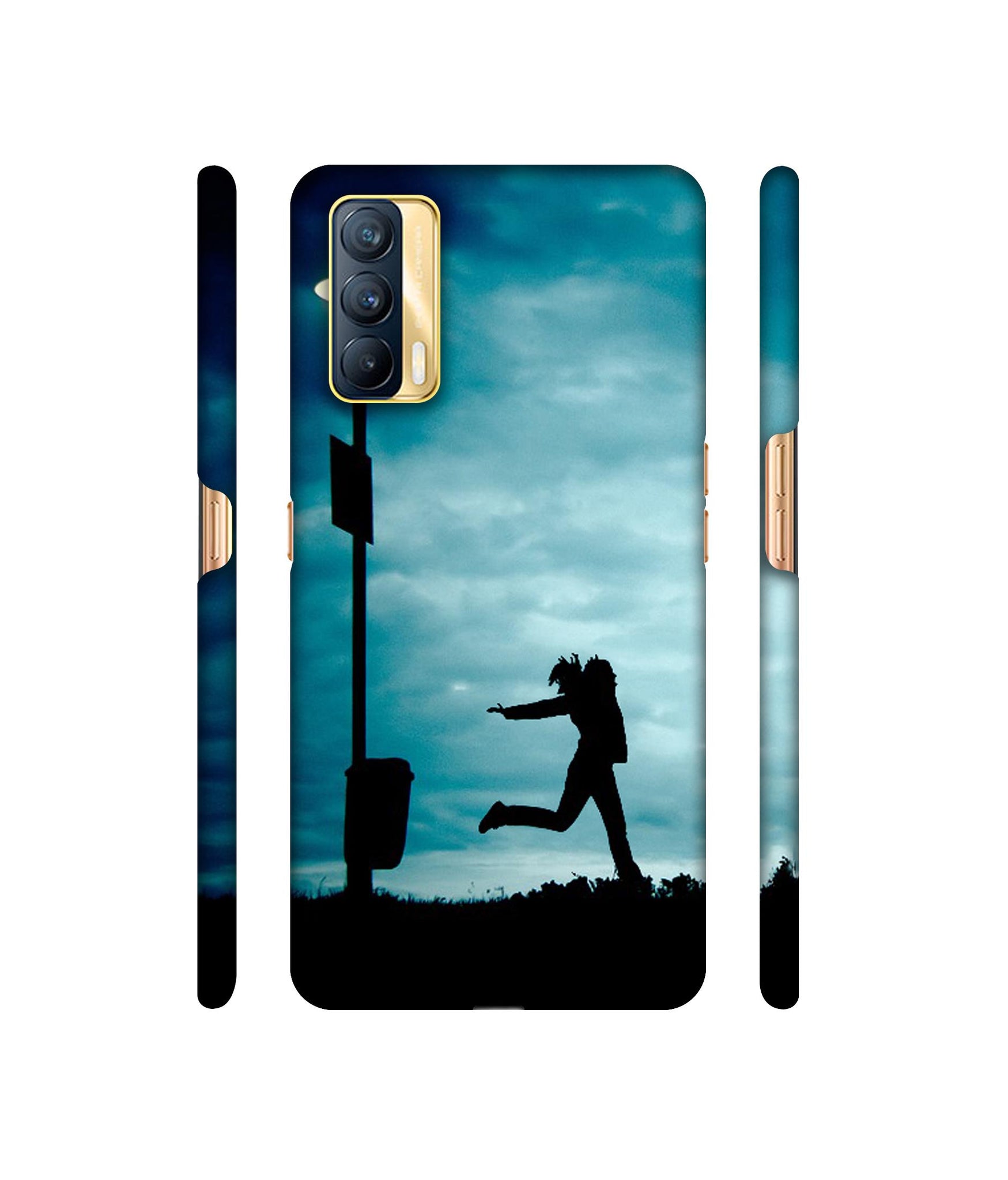 Girl Running At Night Designer Hard Back Cover for Realme X7 5G