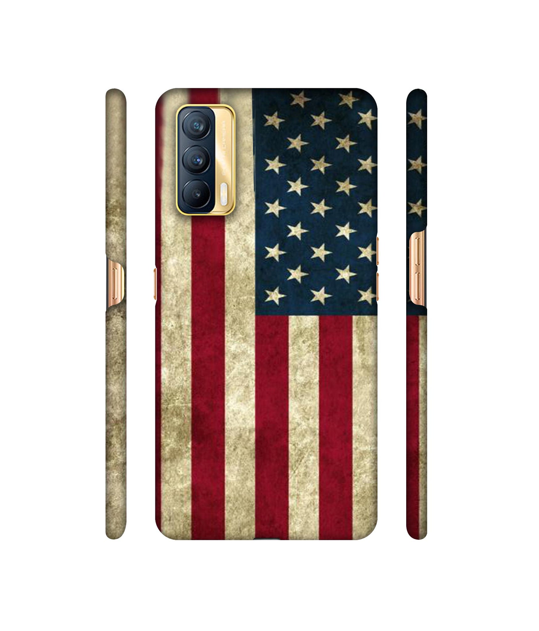 Vingate USA Flag Designer Hard Back Cover for Realme X7 5G