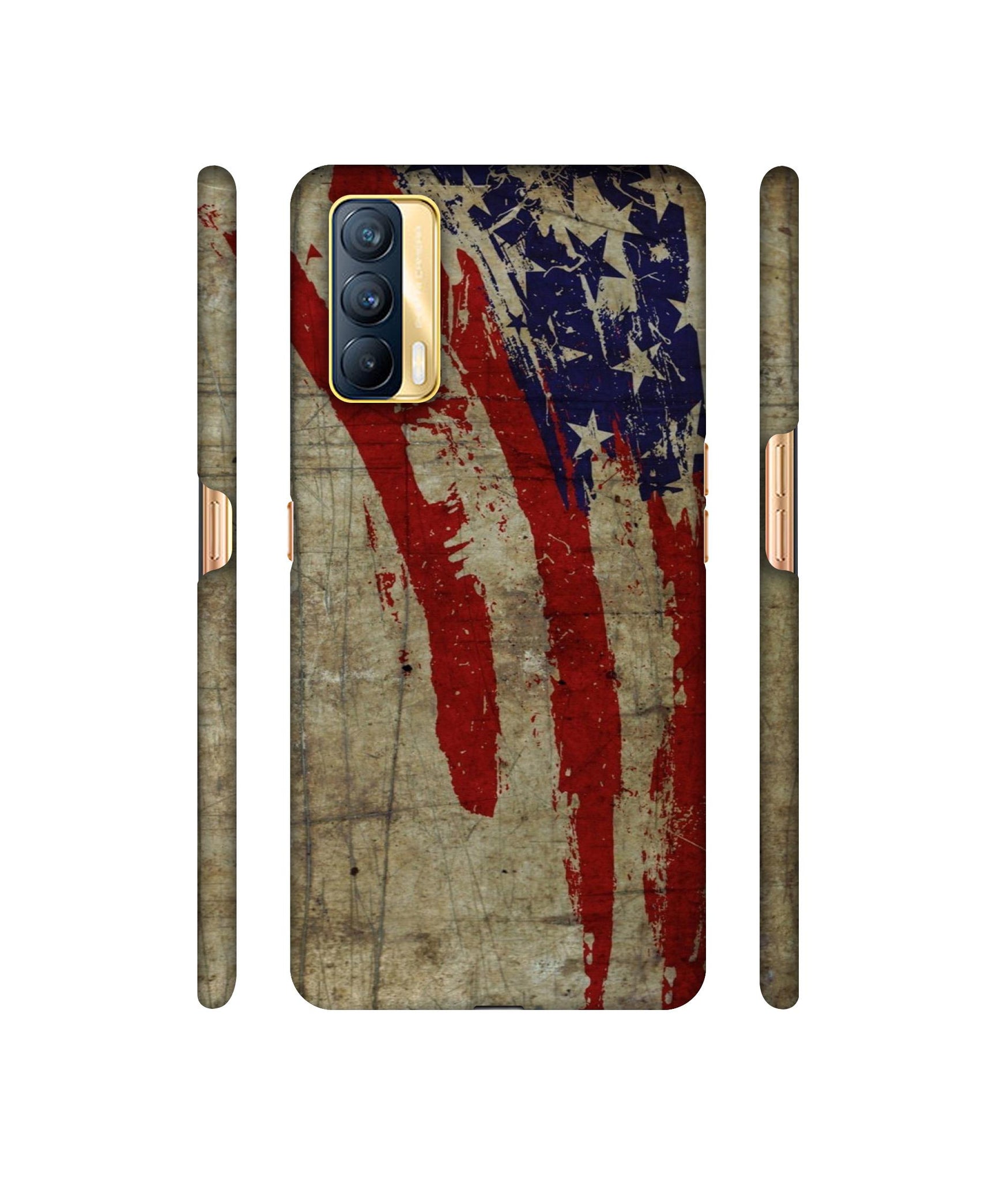 Vintage American Flag Designer Hard Back Cover for Realme X7 5G