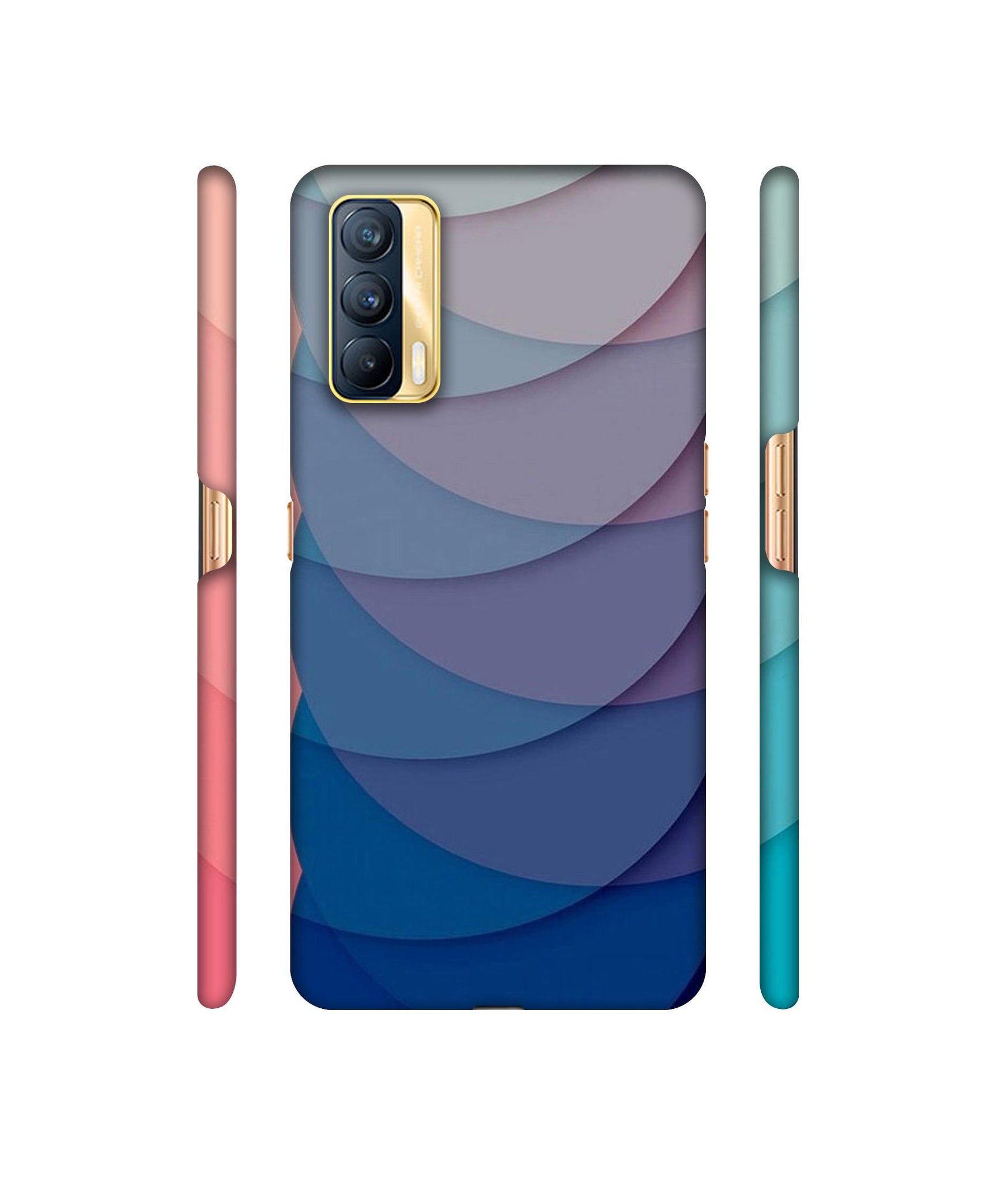 Waves Pattern Print Designer Hard Back Cover for Realme X7 5G