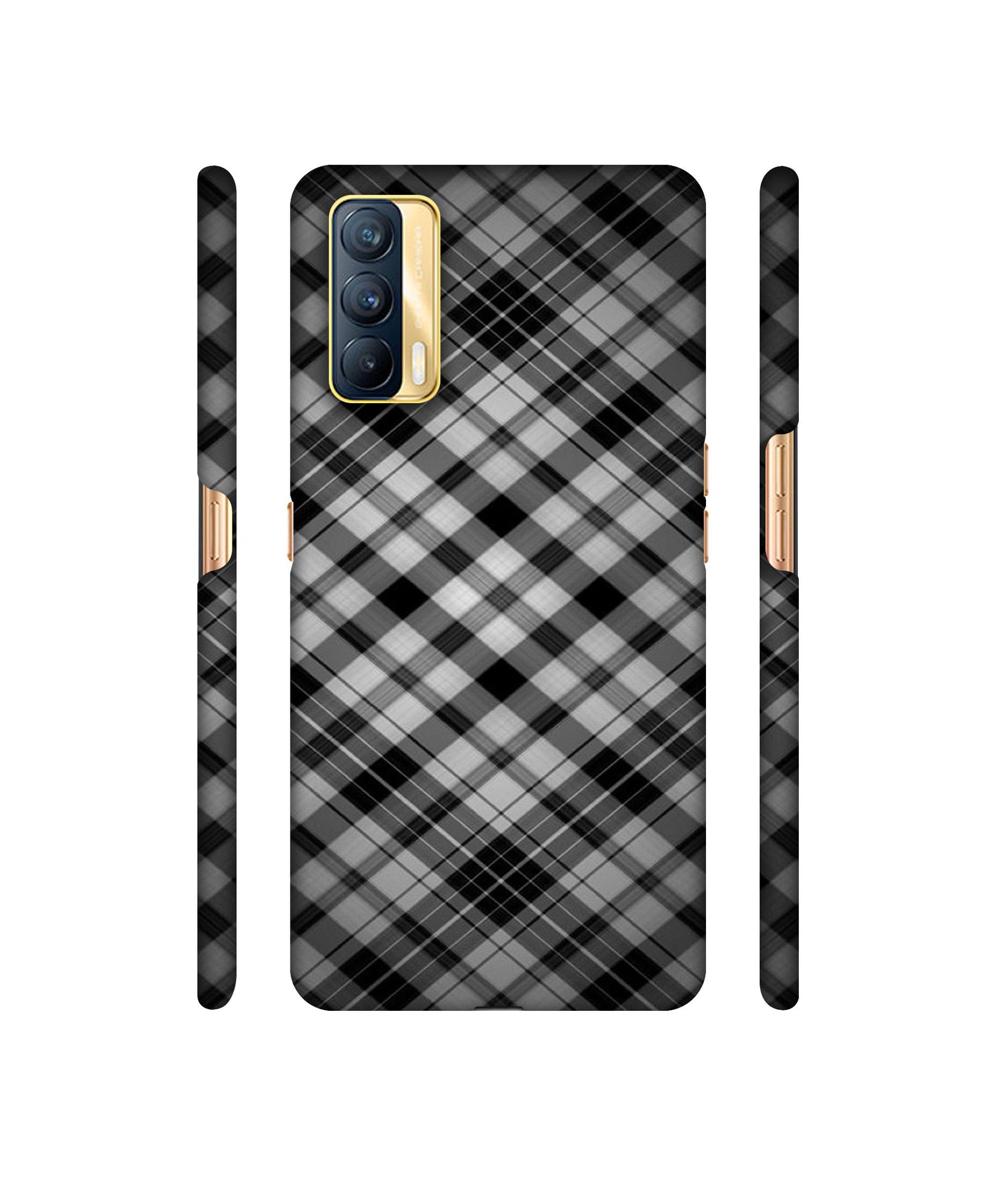 Black Stripes Pattern Designer Hard Back Cover for Realme X7 5G