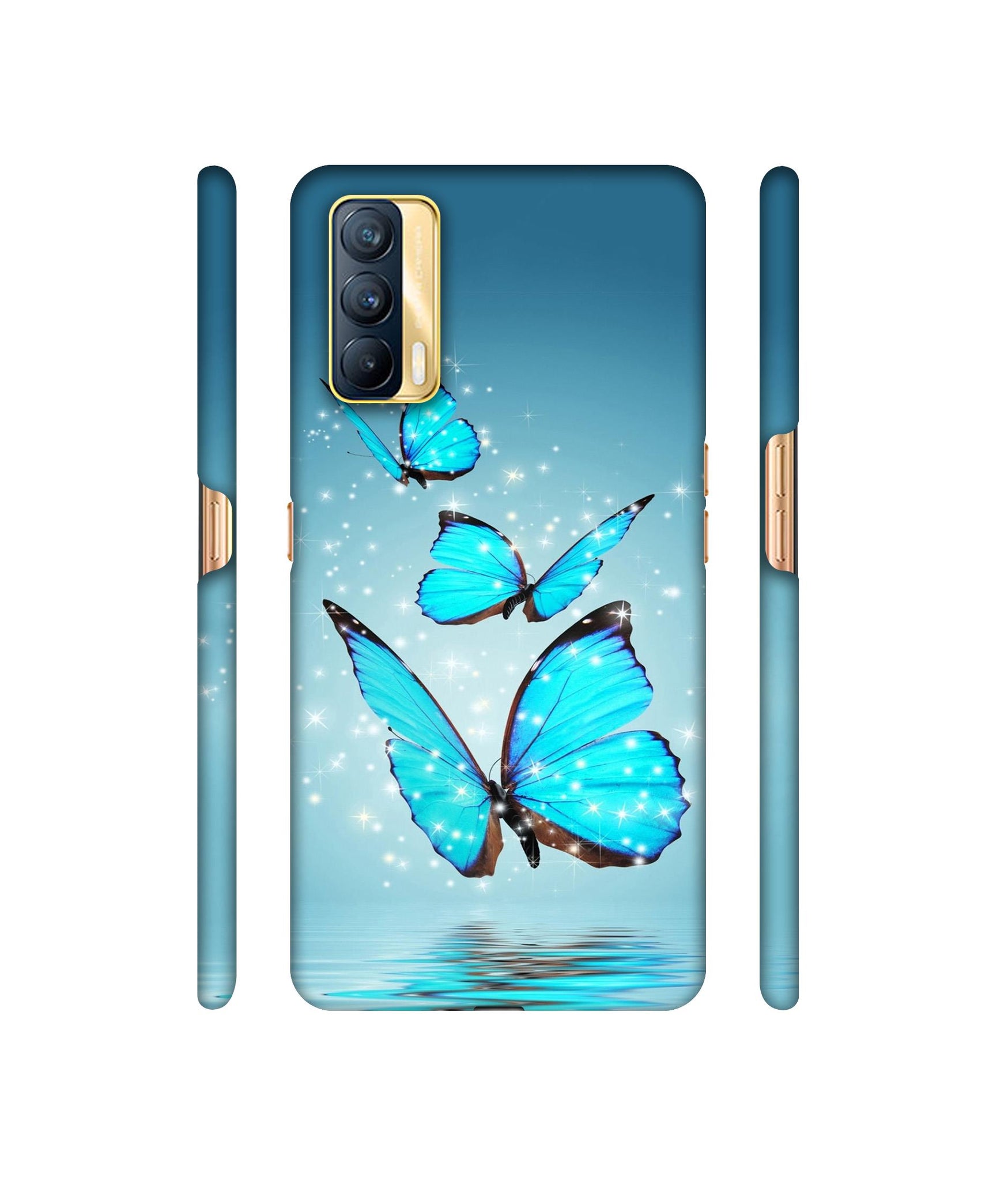 Flying Butterflies Designer Hard Back Cover for Realme X7 5G
