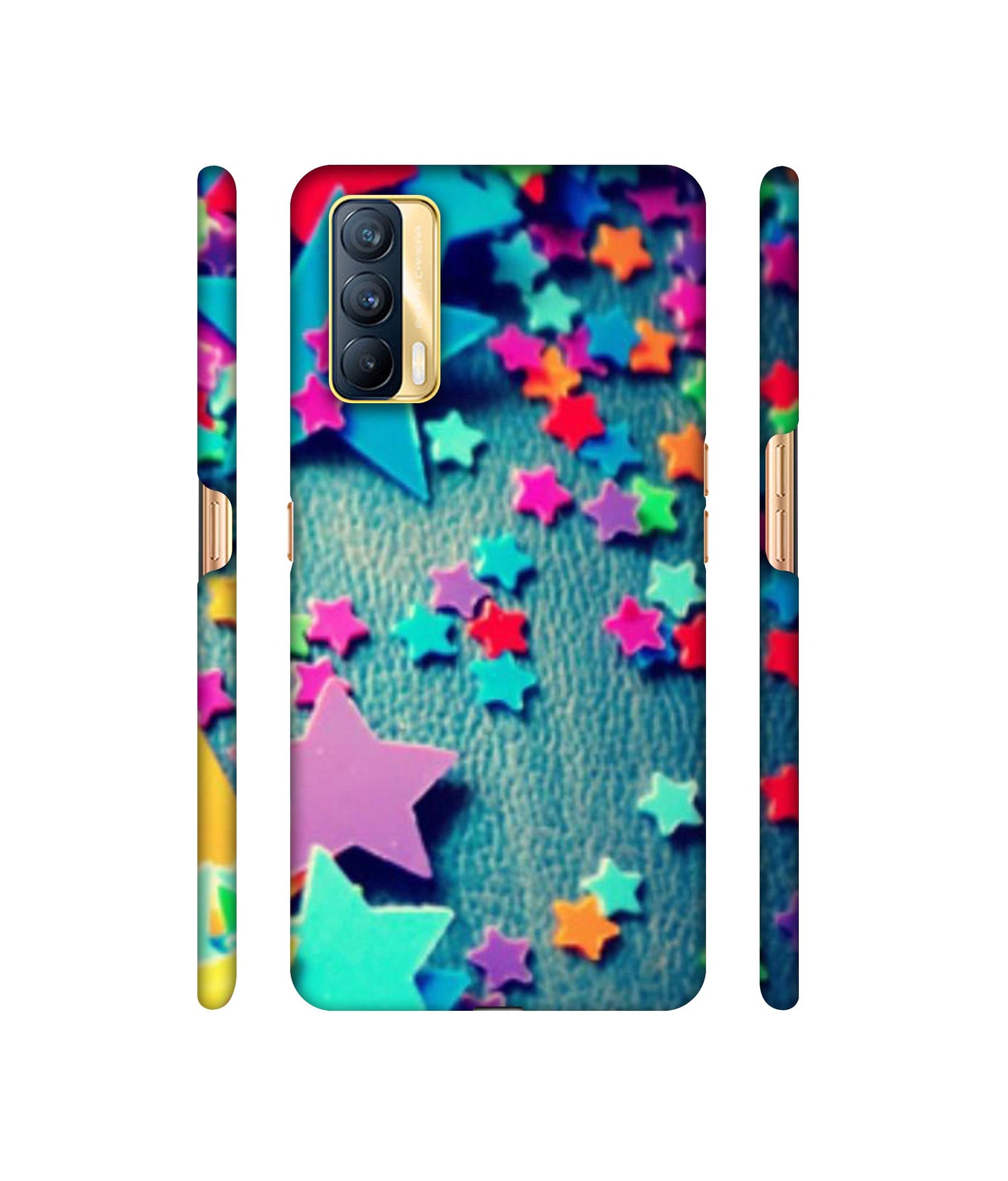Colorful Stars Designer Hard Back Cover for Realme X7 5G