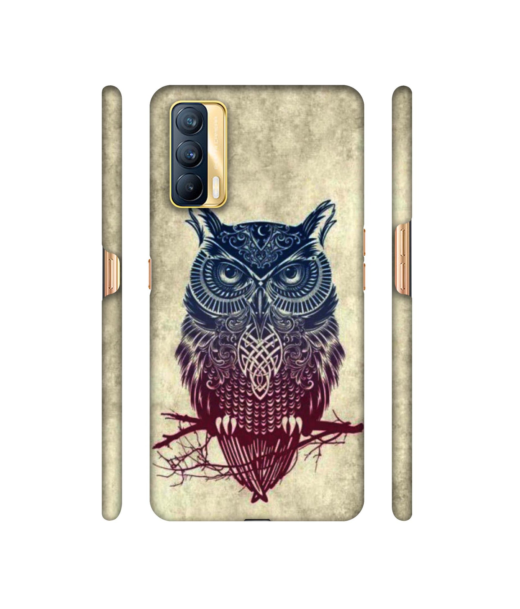 Owl Pattern Designer Hard Back Cover for Realme X7 5G