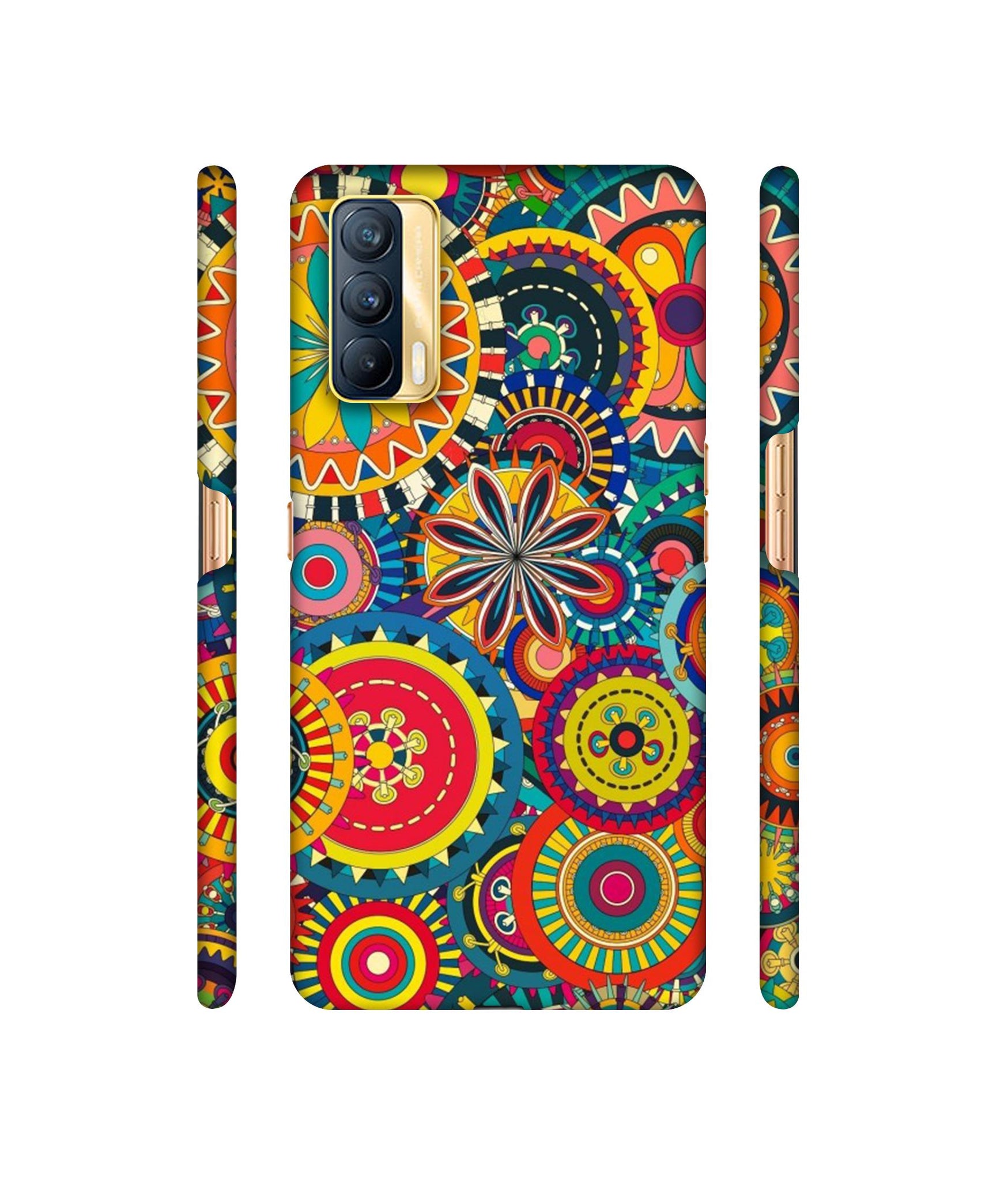 Ring Pattern Print Designer Hard Back Cover for Realme X7 5G