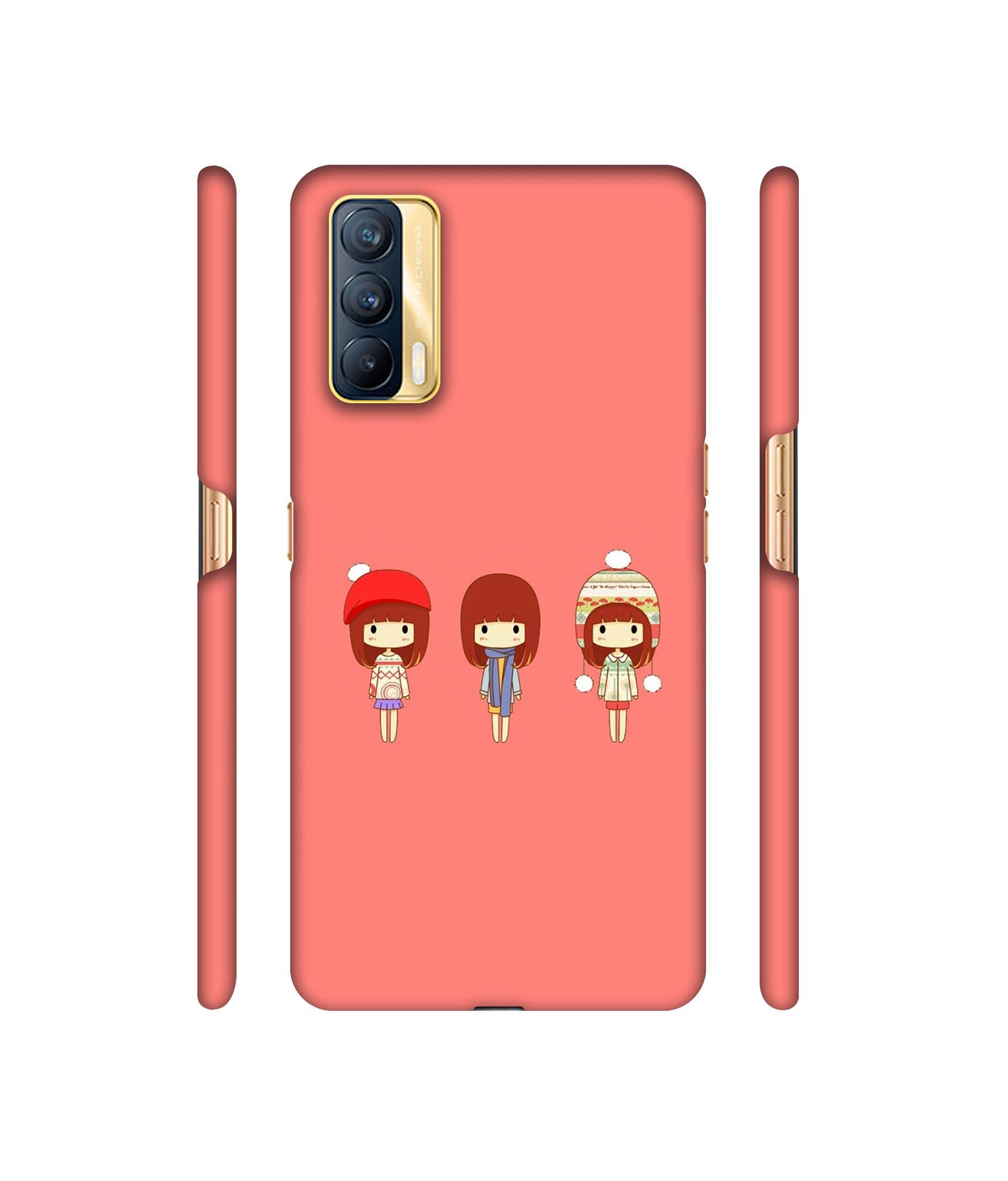 Cute Girls Designer Hard Back Cover for Realme X7 5G