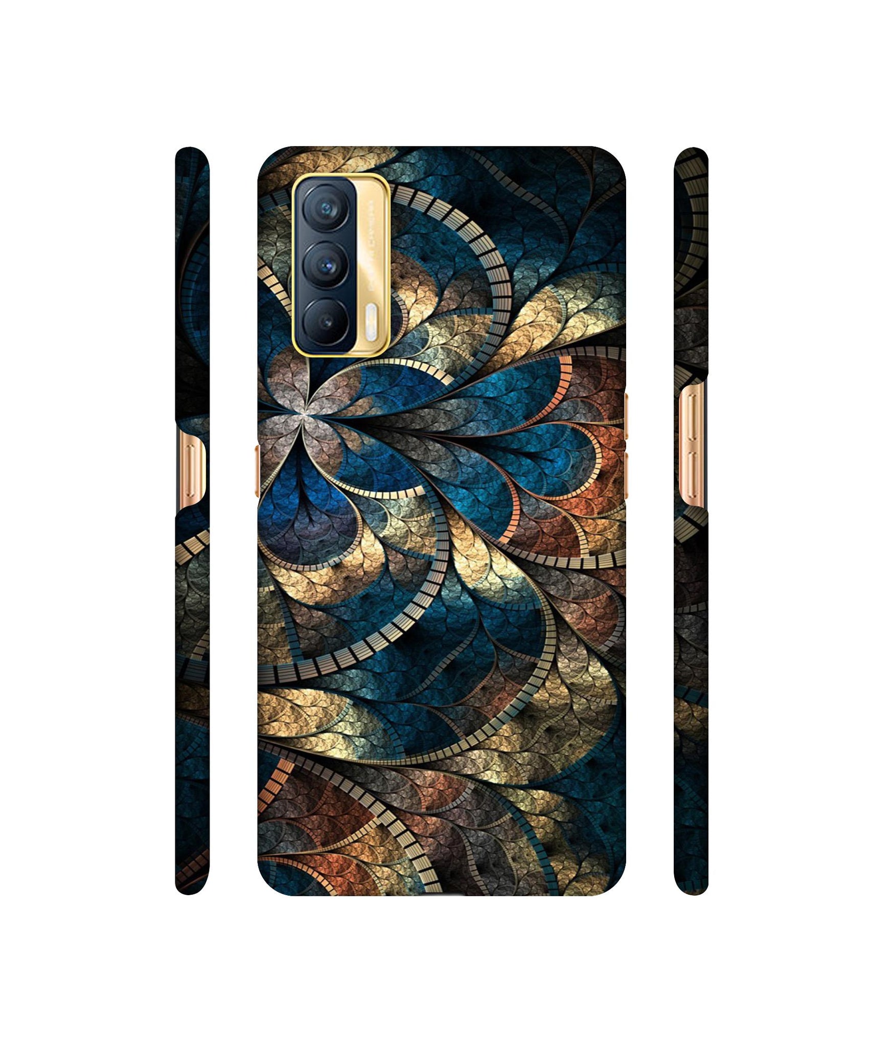 Fractional Pattern Designer Hard Back Cover for Realme X7 5G