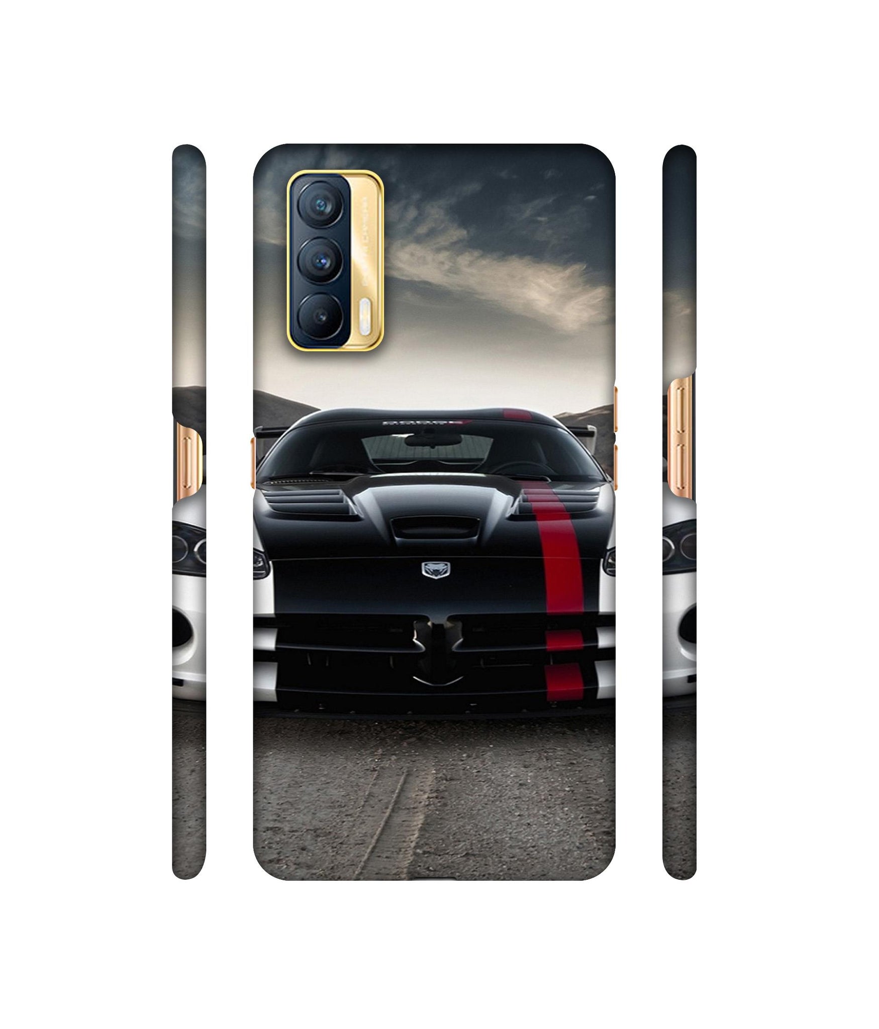 Sports Car Pattern Designer Hard Back Cover for Realme X7 5G