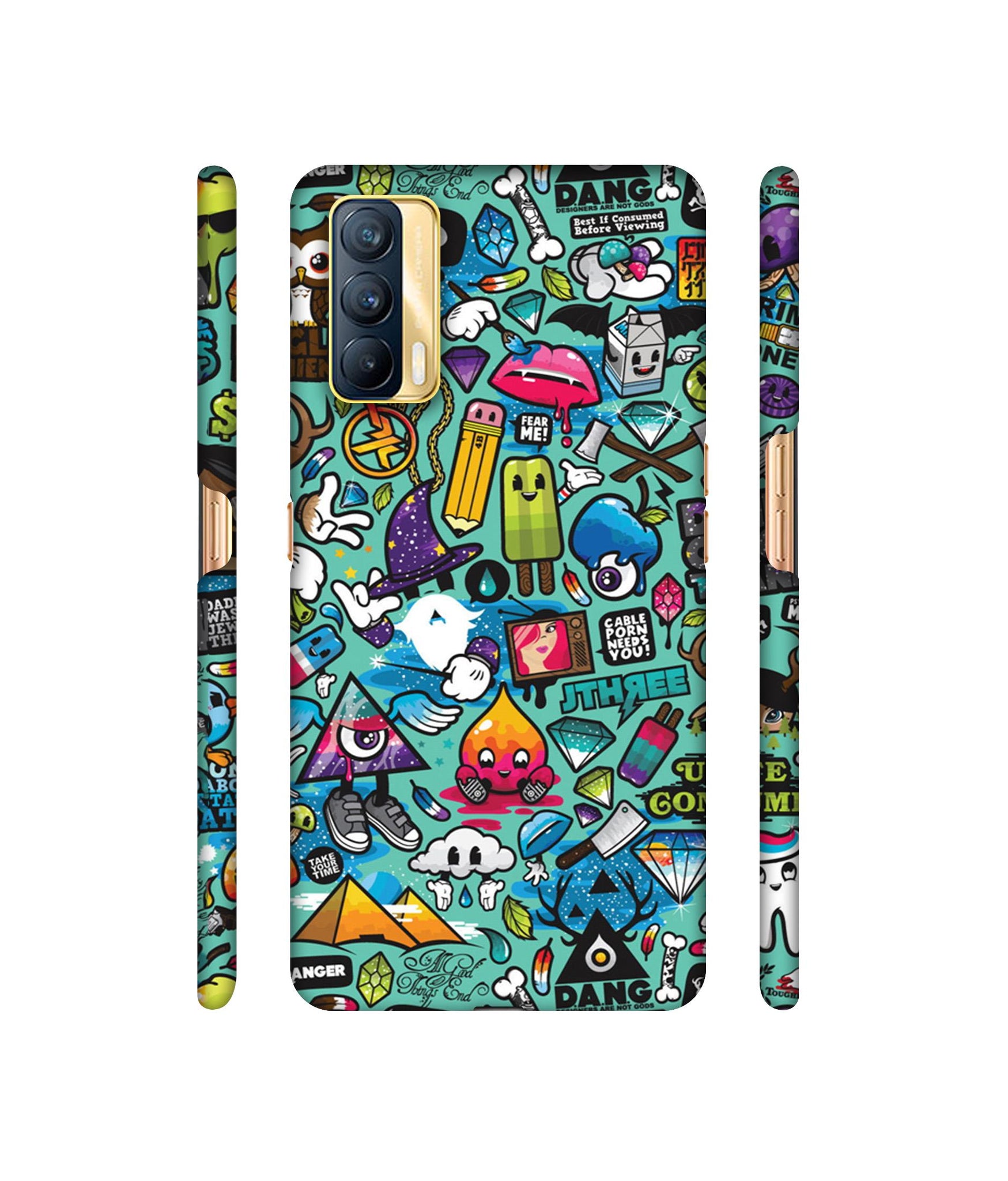 Crazy Designer Hard Back Cover for Realme X7 5G