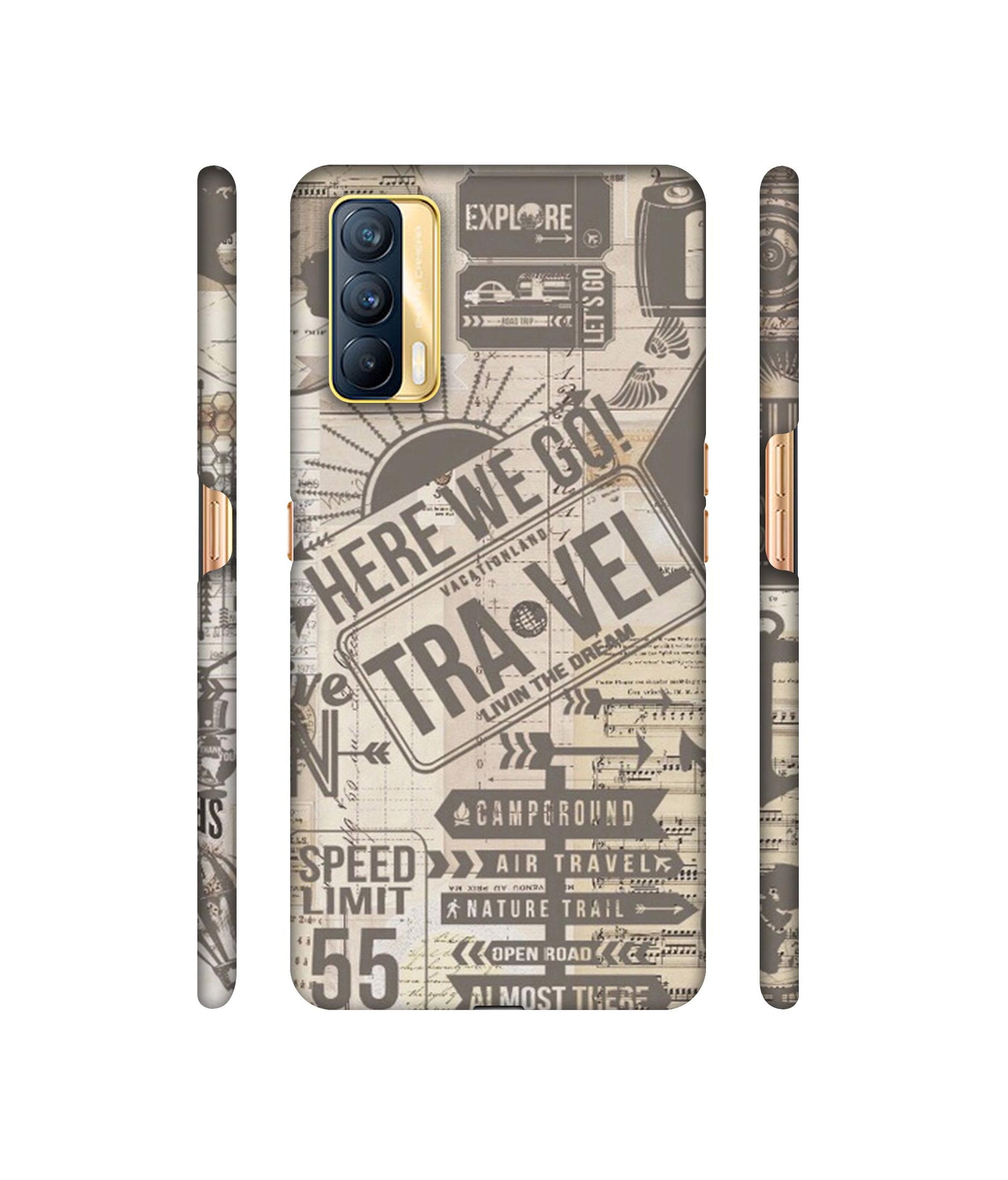 Travel Designer Hard Back Cover for Realme X7 5G