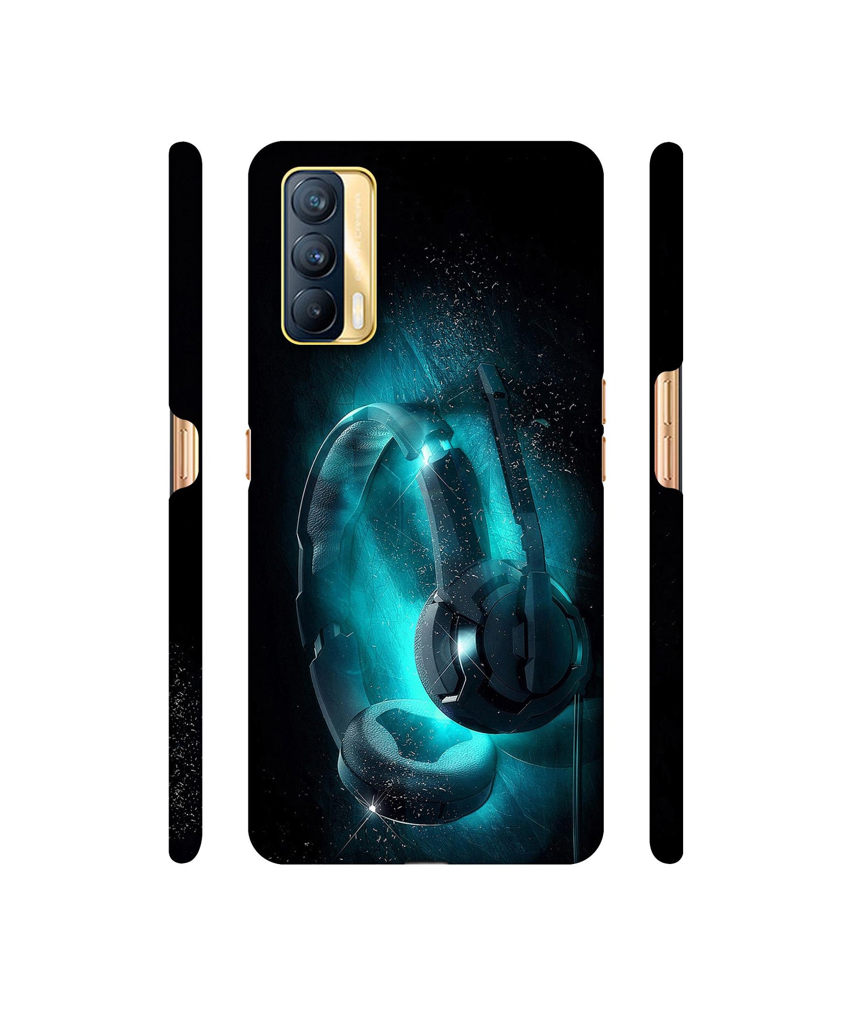 Cool Headphone Designer Hard Back Cover for Realme X7 5G