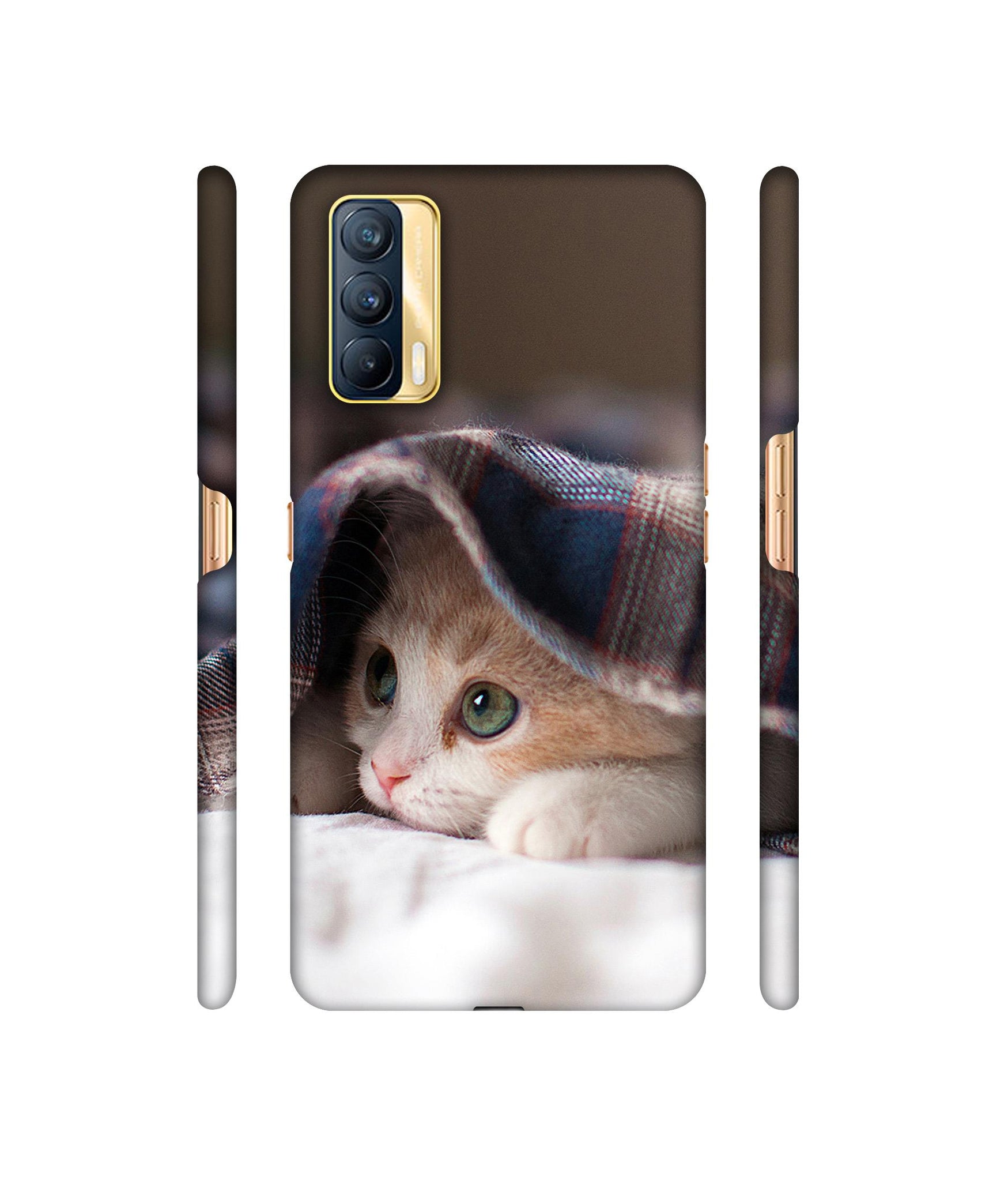 Sleepy Kitten Designer Hard Back Cover for Realme X7 5G