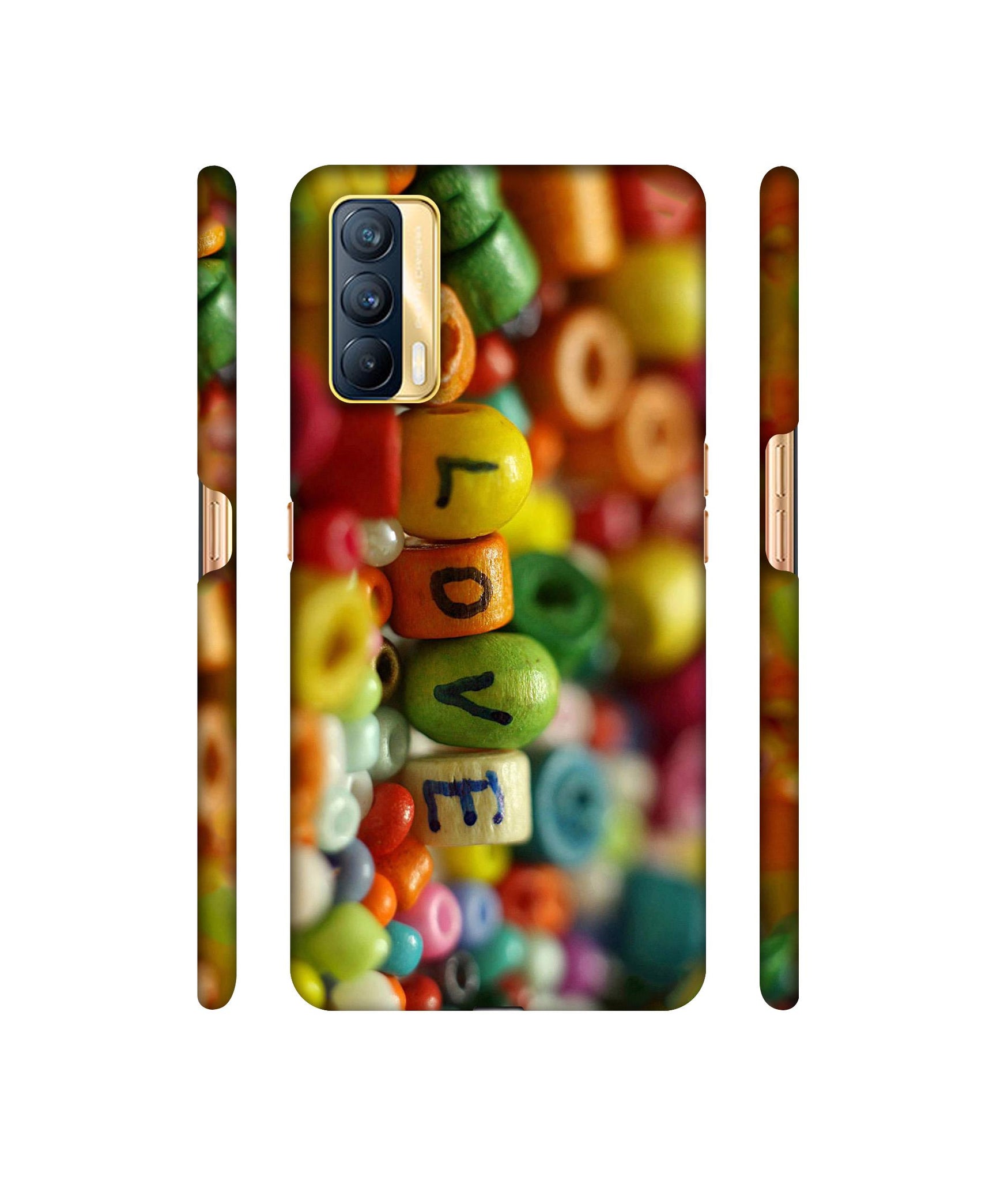 Colorful Love Designer Hard Back Cover for Realme X7 5G