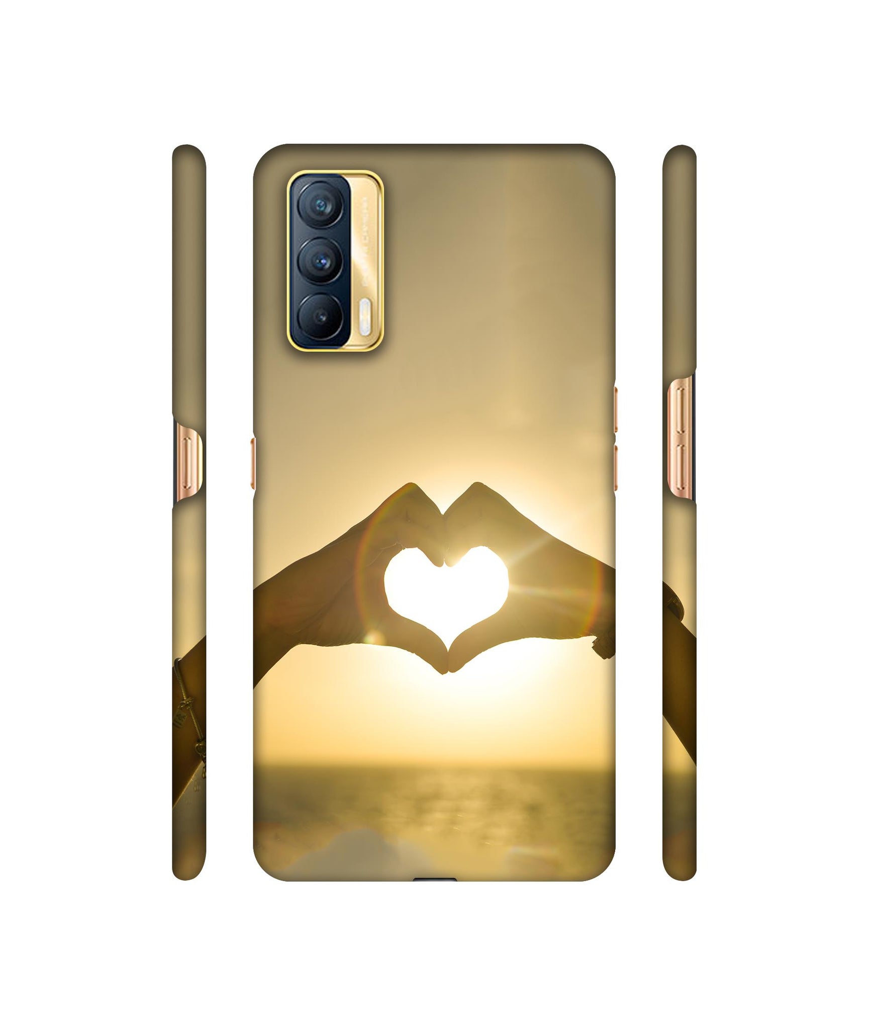 Heart in Hand Shape Designer Hard Back Cover for Realme X7 5G