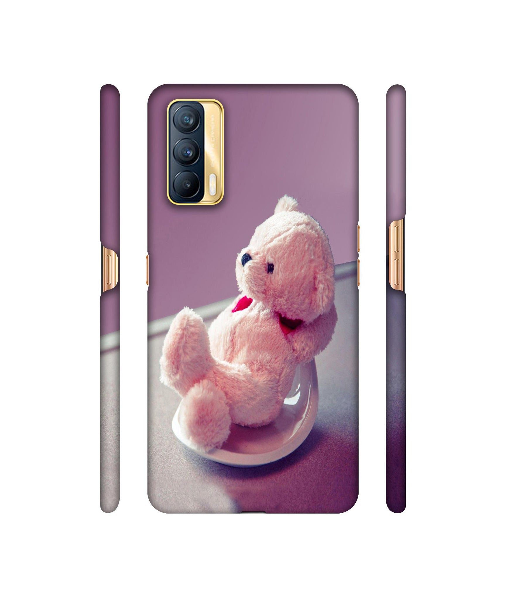 Cute Teddy Bear Designer Hard Back Cover for Realme X7 5G