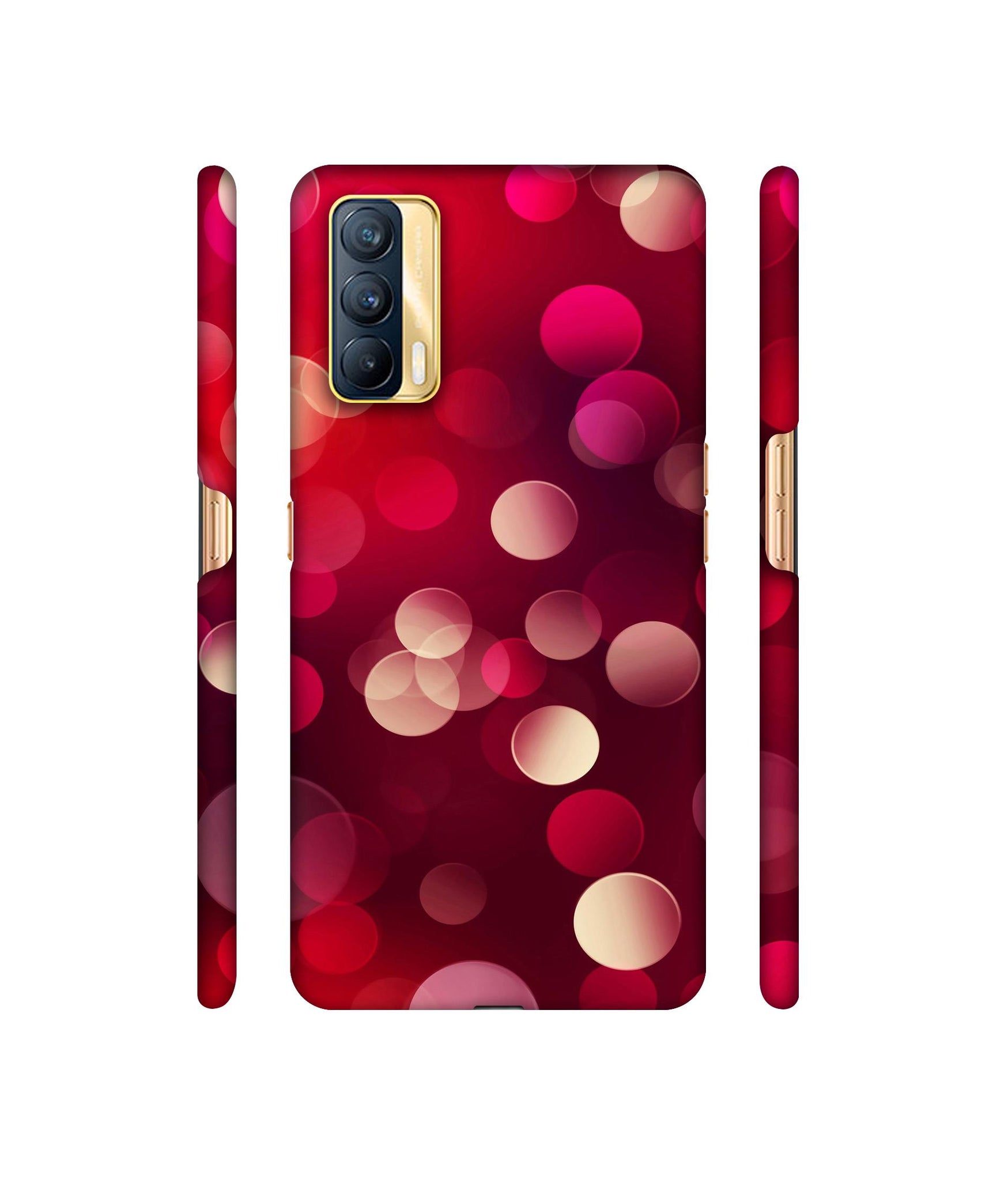 3D Circles Designer Hard Back Cover for Realme X7 5G