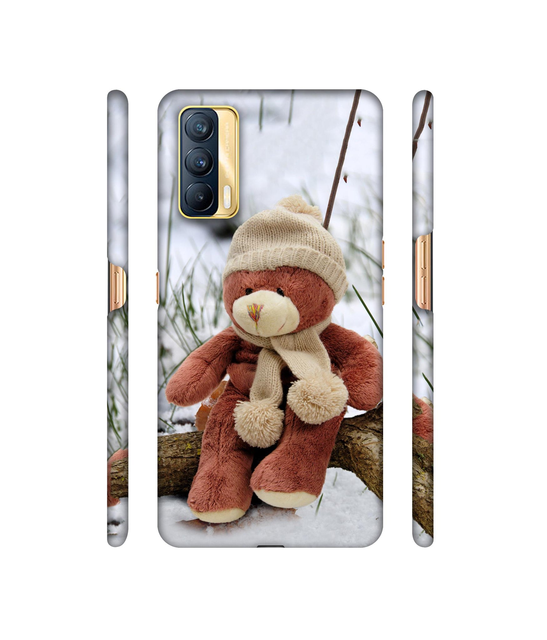 Woolen Bear Designer Hard Back Cover for Realme X7 5G