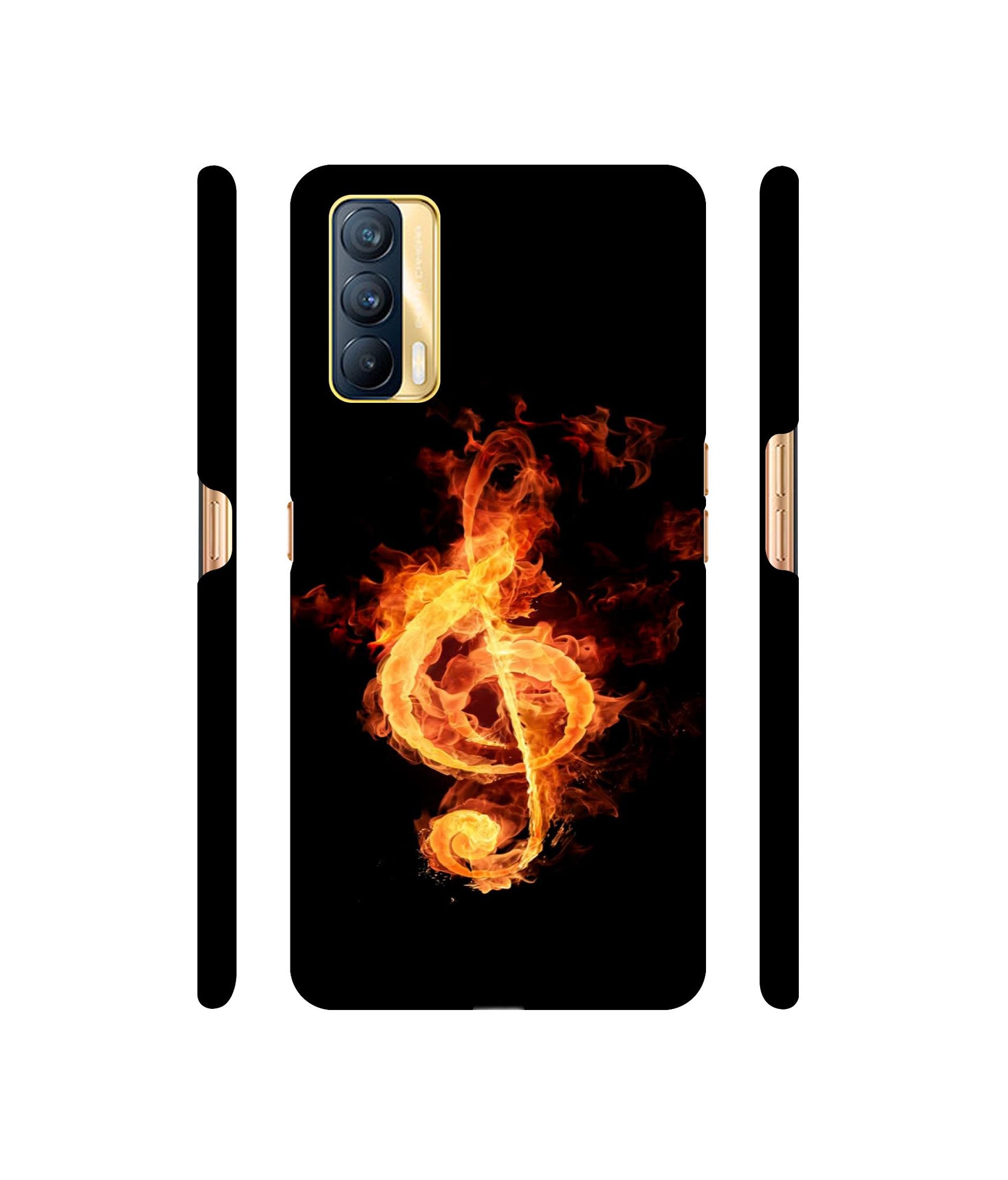 Fire Note Designer Hard Back Cover for Realme X7 5G
