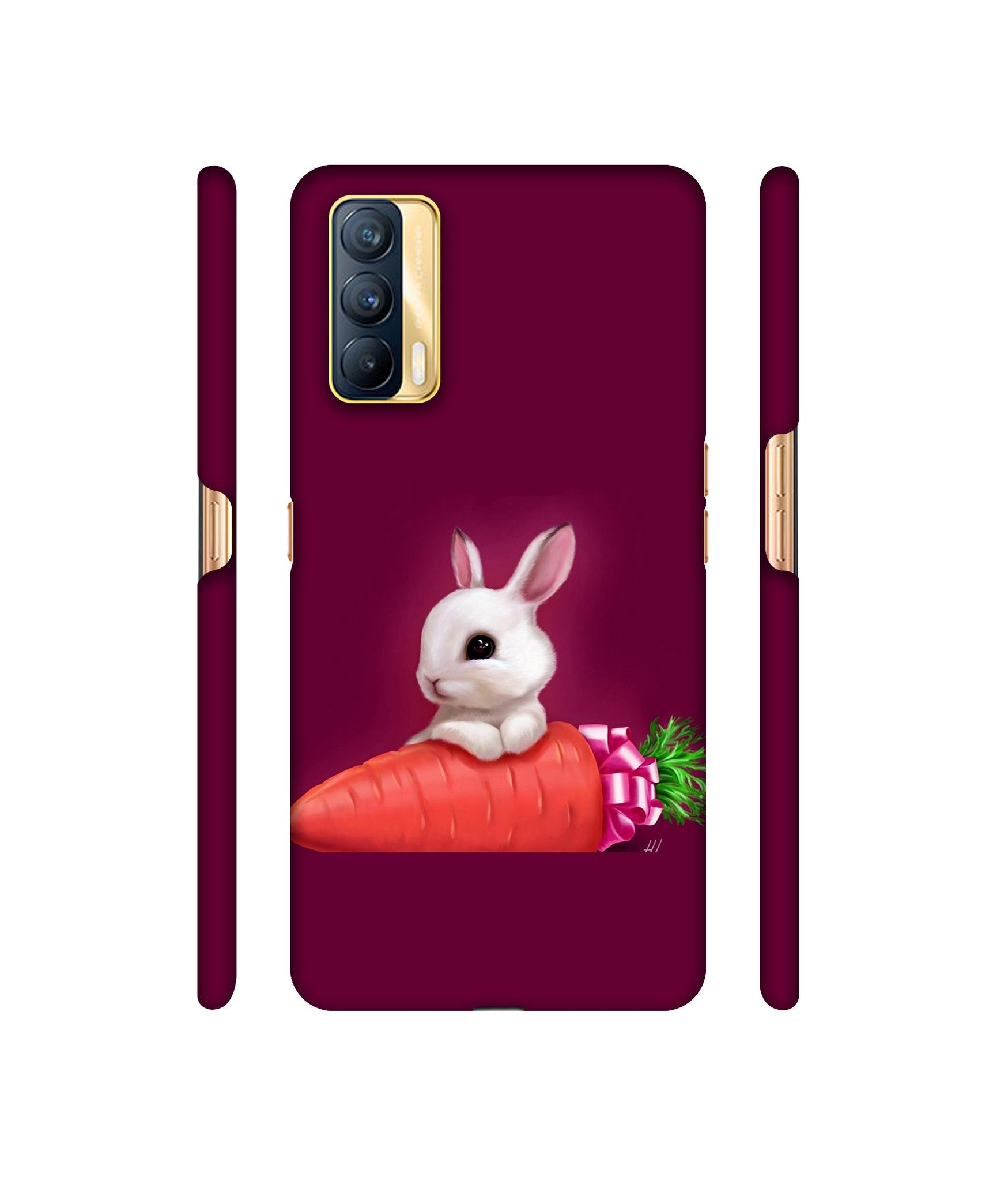 Bunny With Carrot Designer Hard Back Cover for Realme X7 5G