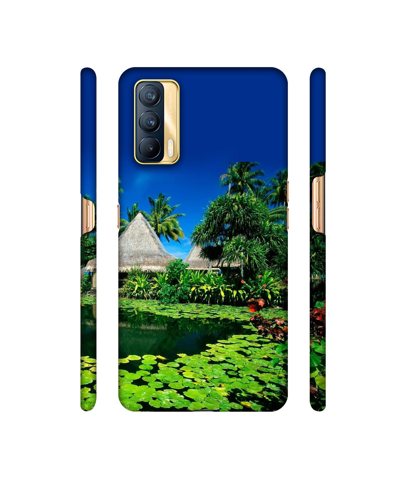 Tropics Water Designer Hard Back Cover for Realme X7 5G