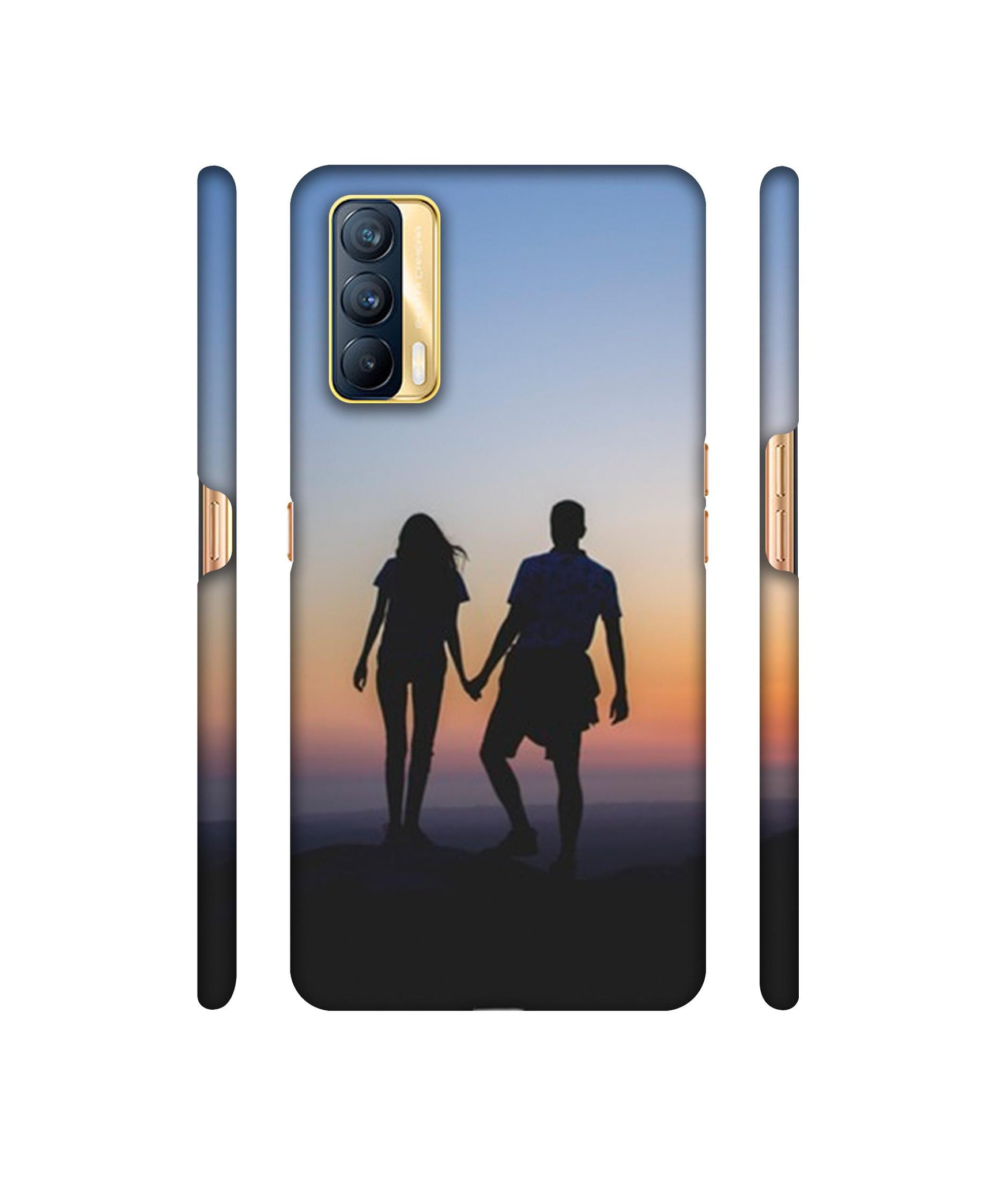 Couple On Beach Designer Hard Back Cover for Realme X7 5G