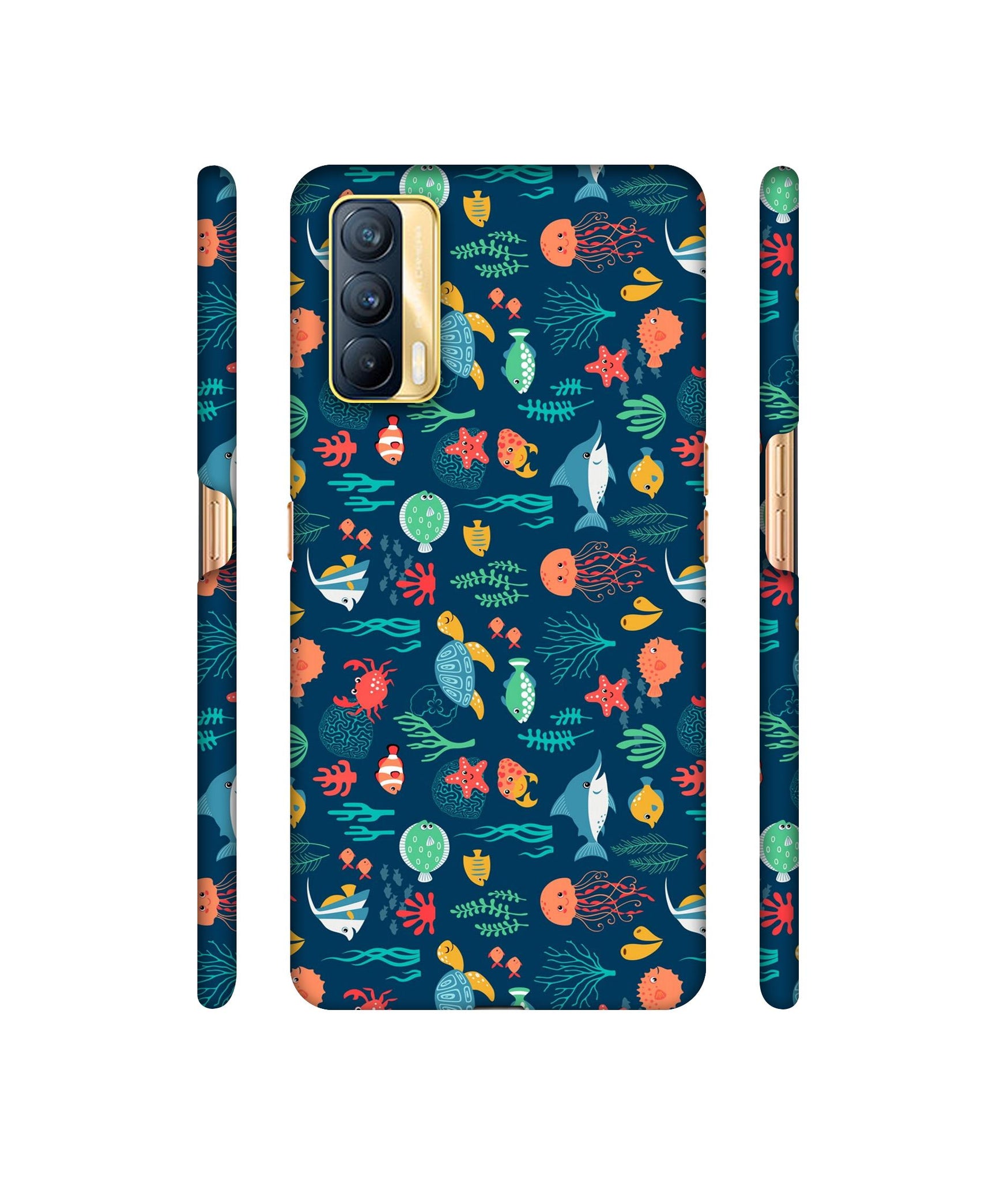 Aquarium Texture Designer Hard Back Cover for Realme X7 5G