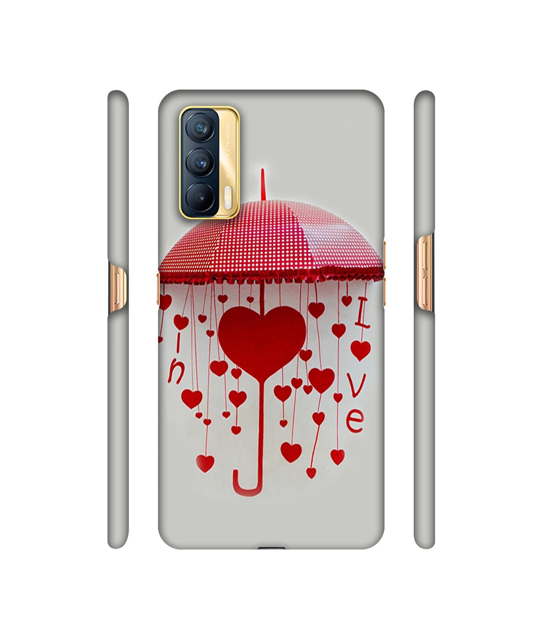 Love Heart Designer Hard Back Cover for Realme X7 5G
