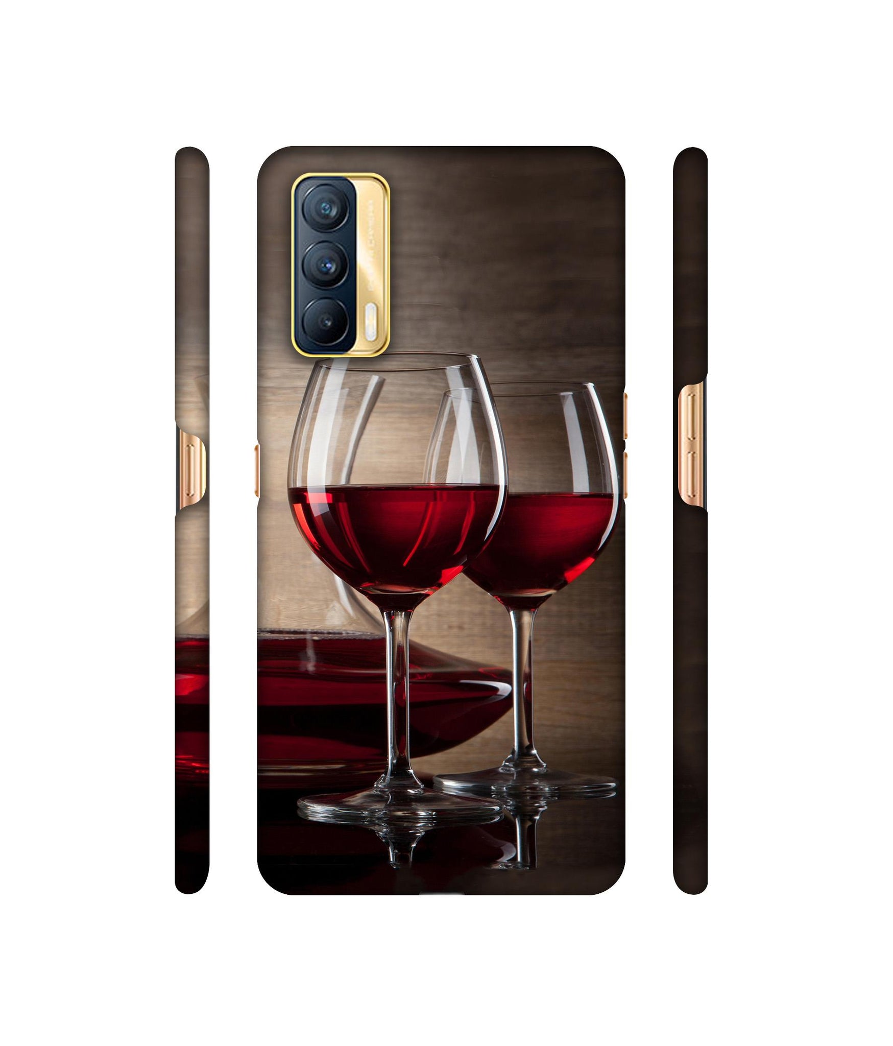 Wine Glass Designer Hard Back Cover for Realme X7 5G