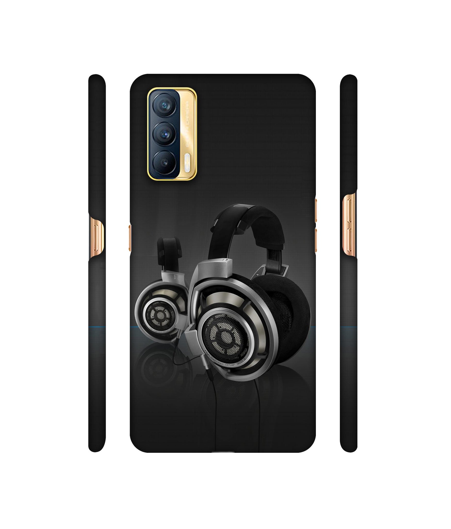 Head Phone Designer Hard Back Cover for Realme X7 5G