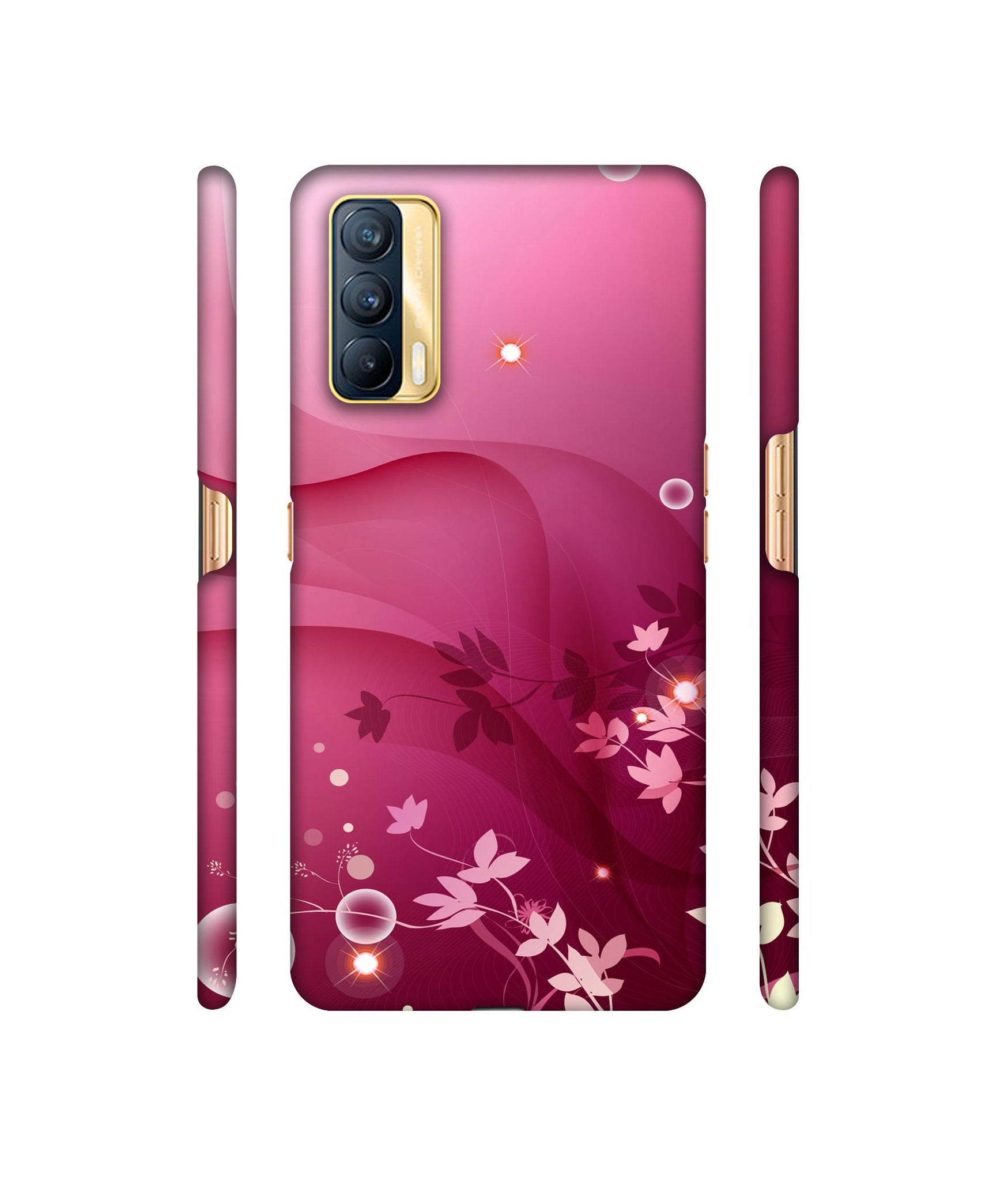 Pink Abstract Designer Hard Back Cover for Realme X7 5G