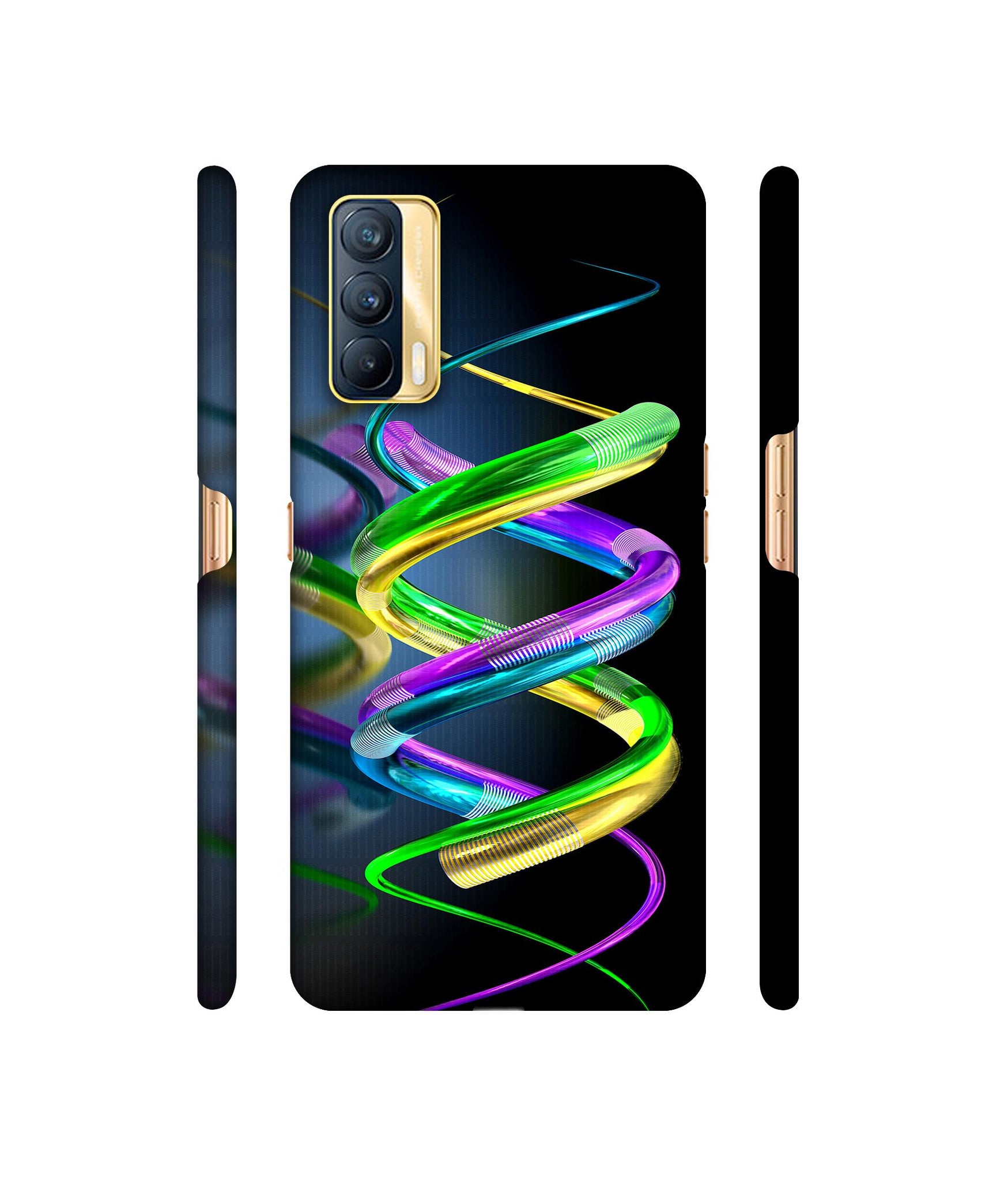 3D Spiral Designer Hard Back Cover for Realme X7 5G