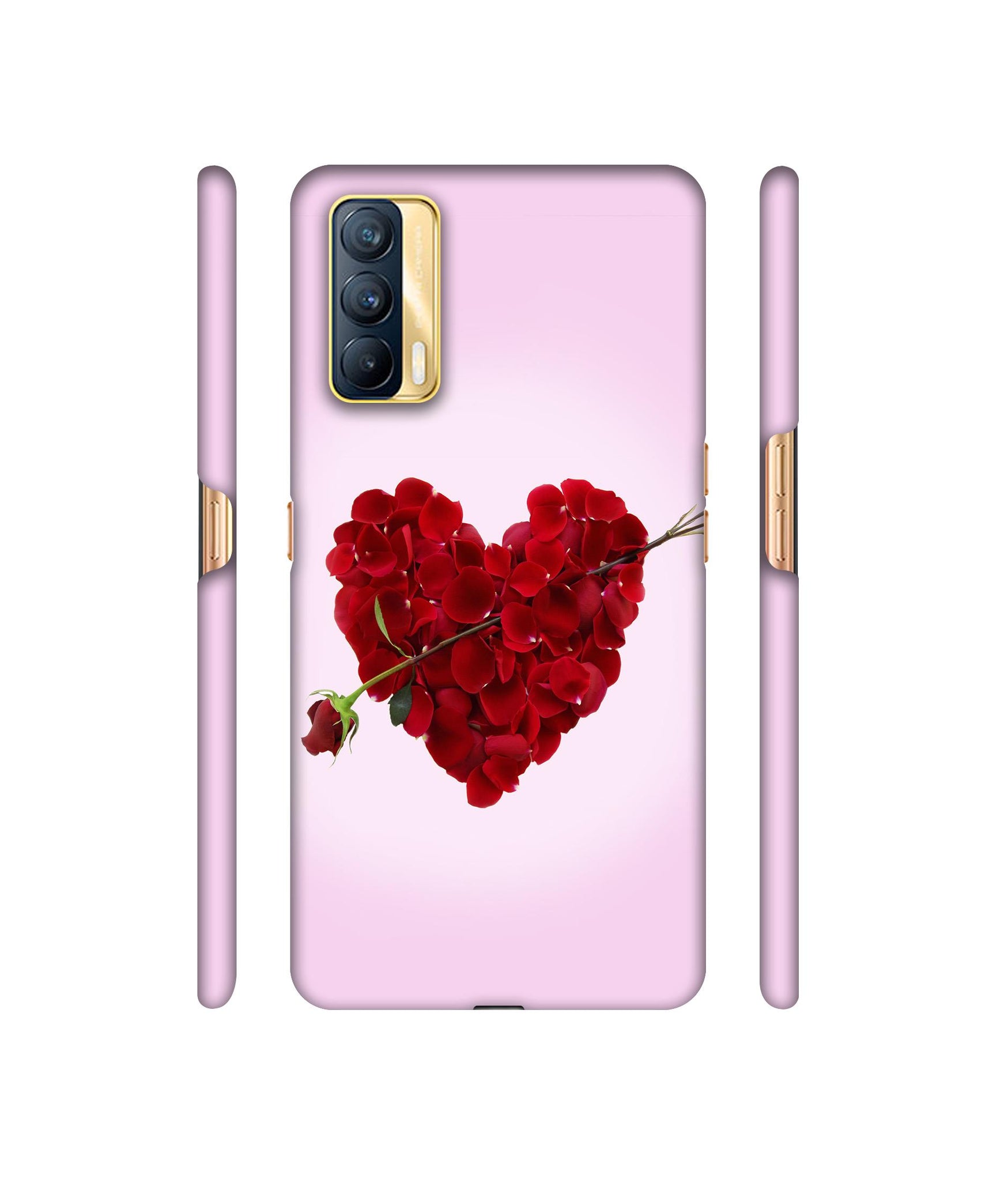 Heart Flower Designer Hard Back Cover for Realme X7 5G