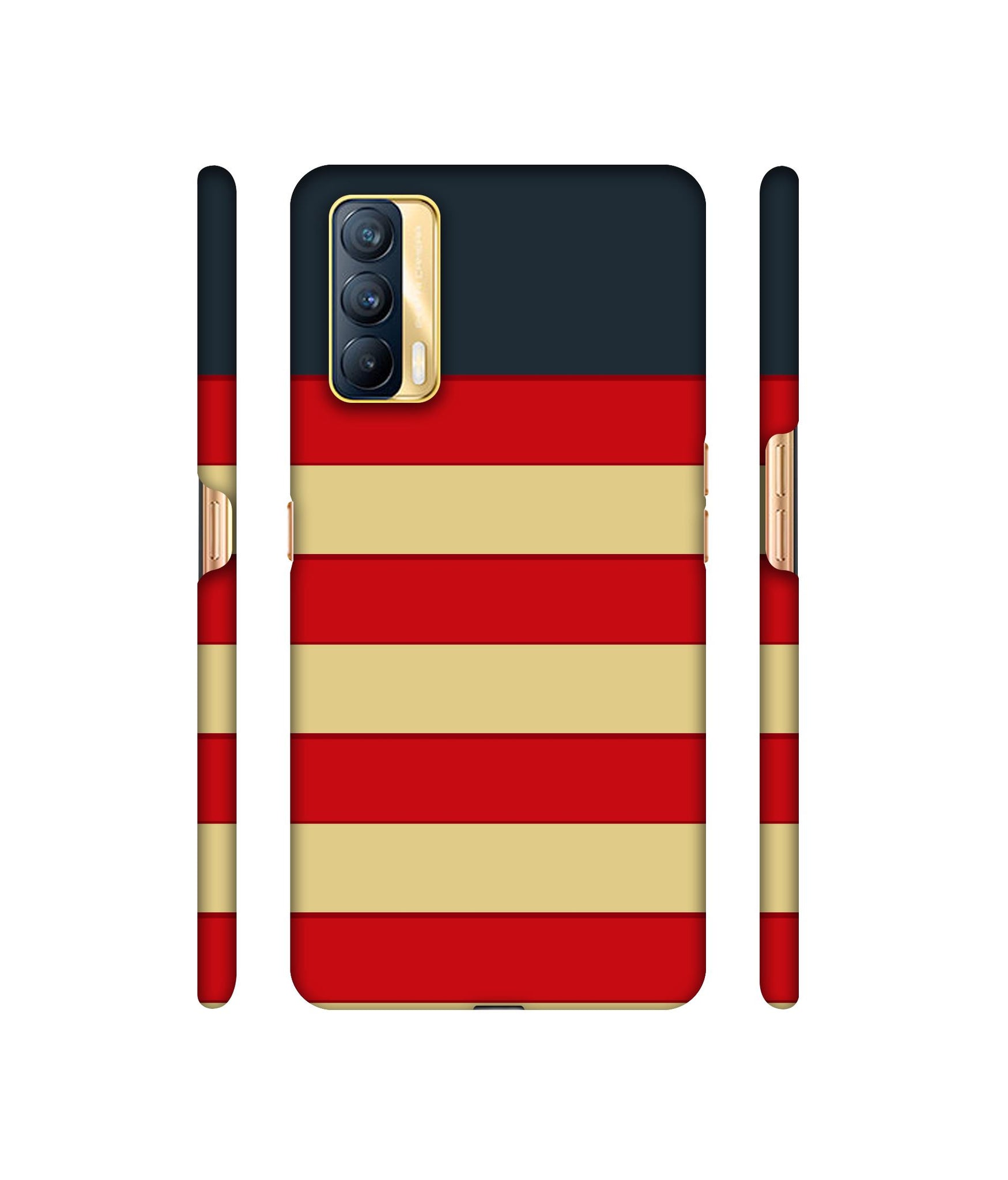 Multicolor Lines Designer Hard Back Cover for Realme X7 5G
