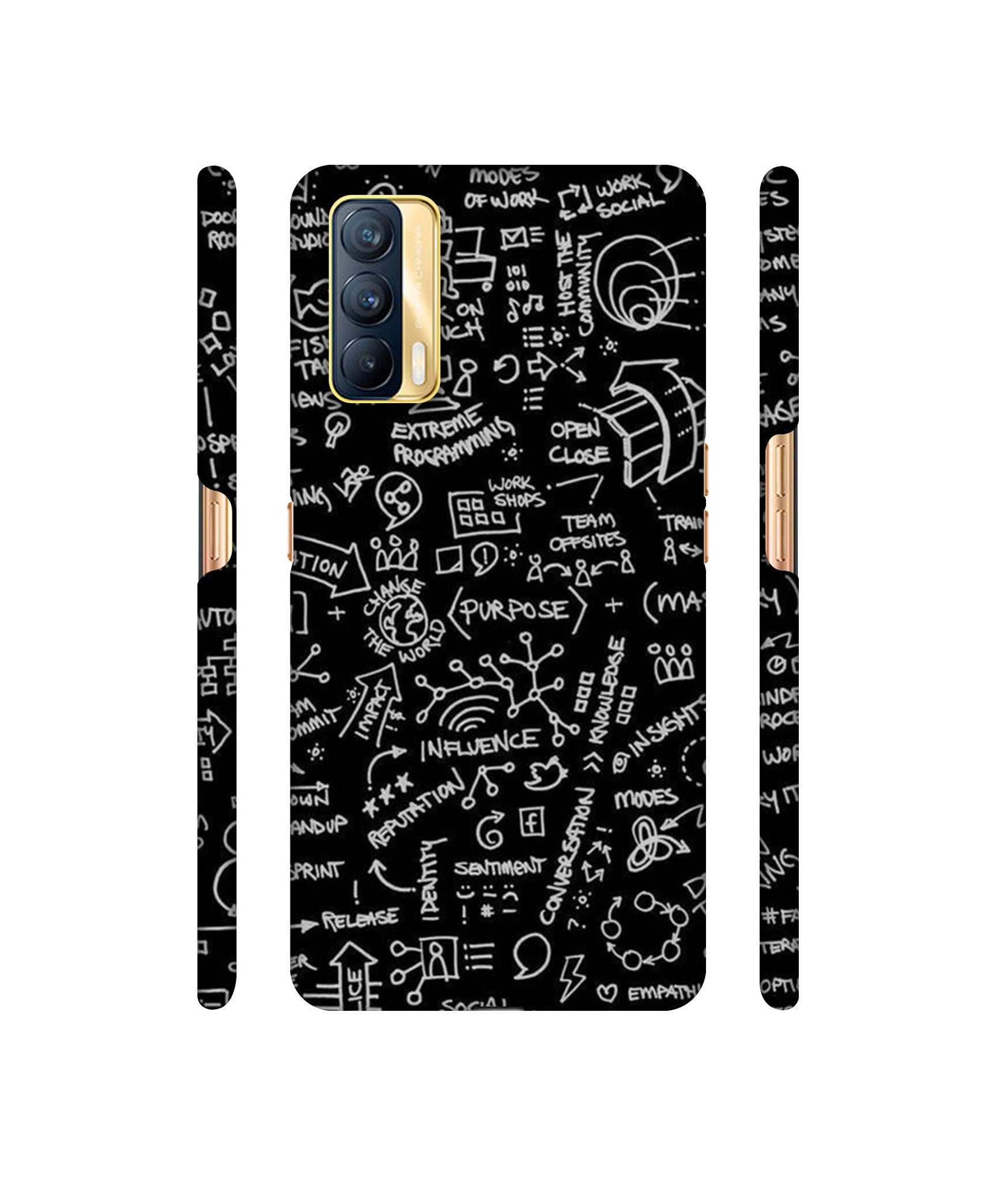 Formulas Designer Hard Back Cover for Realme X7 5G