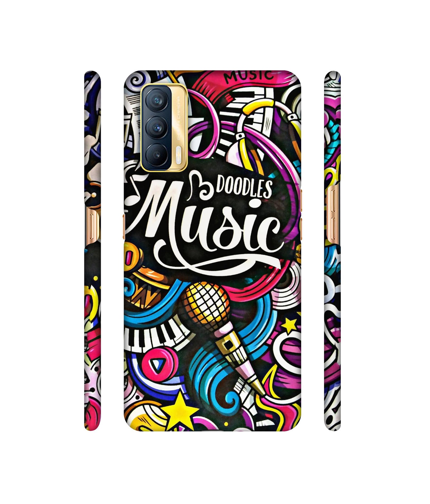 Doodles Music Designer Hard Back Cover for Realme X7 5G