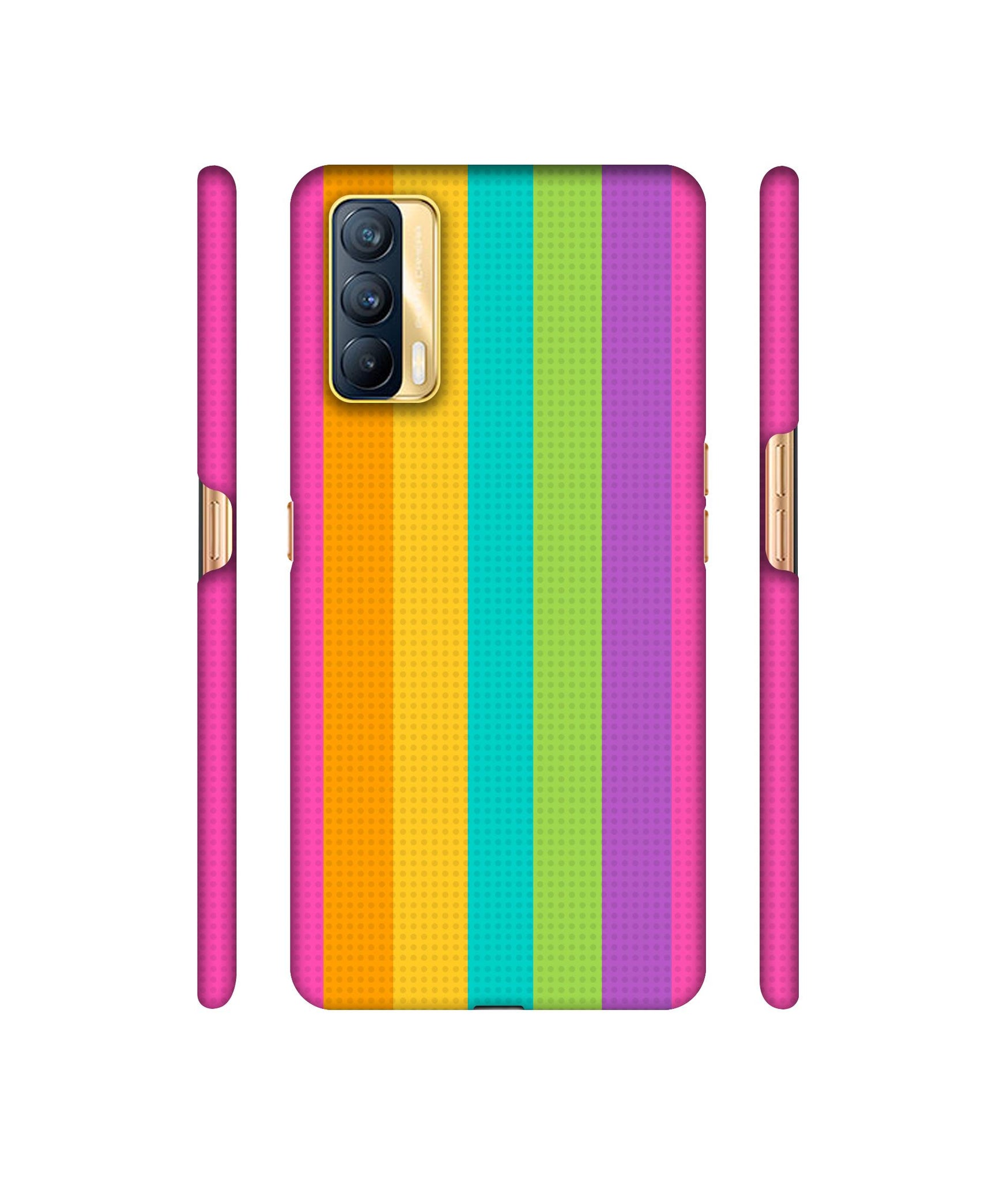 Random Colour Line Designer Hard Back Cover for Realme X7 5G